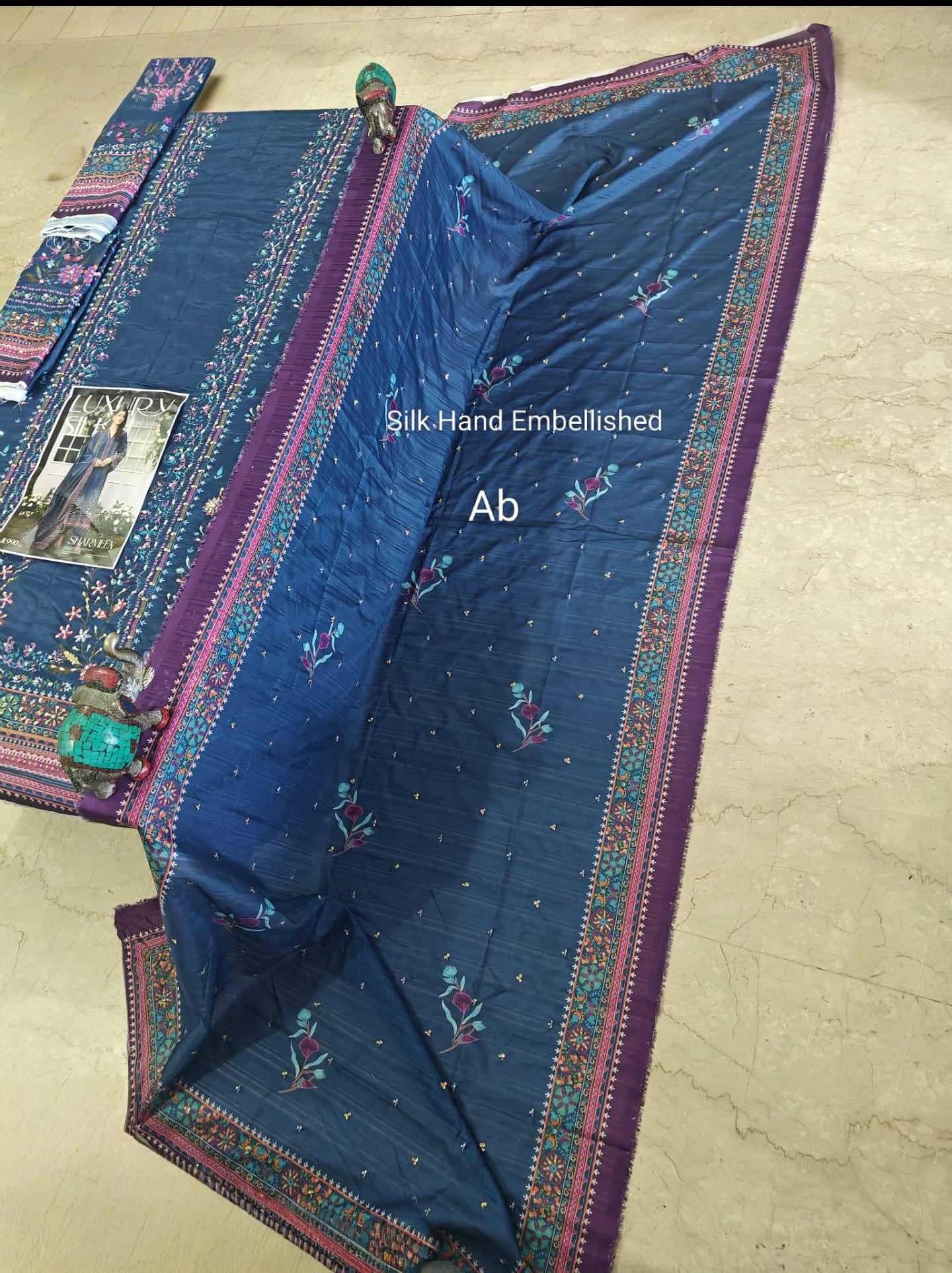 Open Pic/Rang Rasiya Luxe Silk/Hand Work/Ayra/Deep Fuchsia