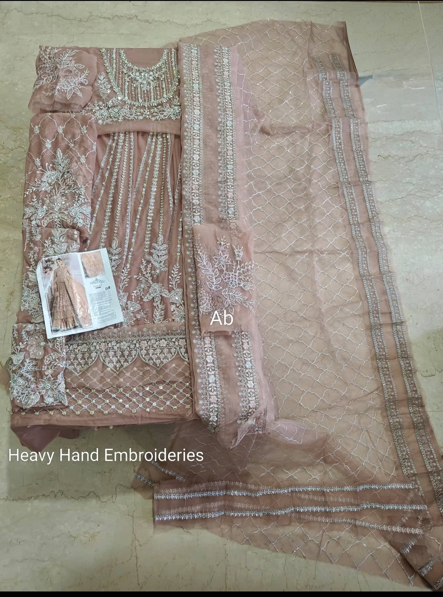 Open Pic/Maria B Mbroidered/Ash Pink/BD 2804