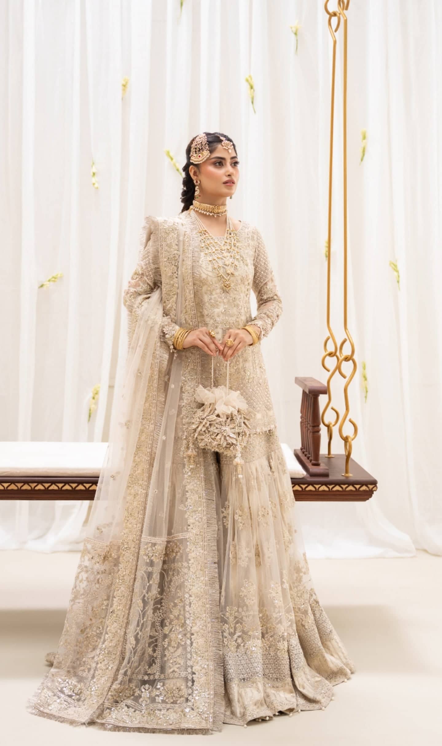 Faiza Saqlain Rua Wedding Formals/Ivory/Safak