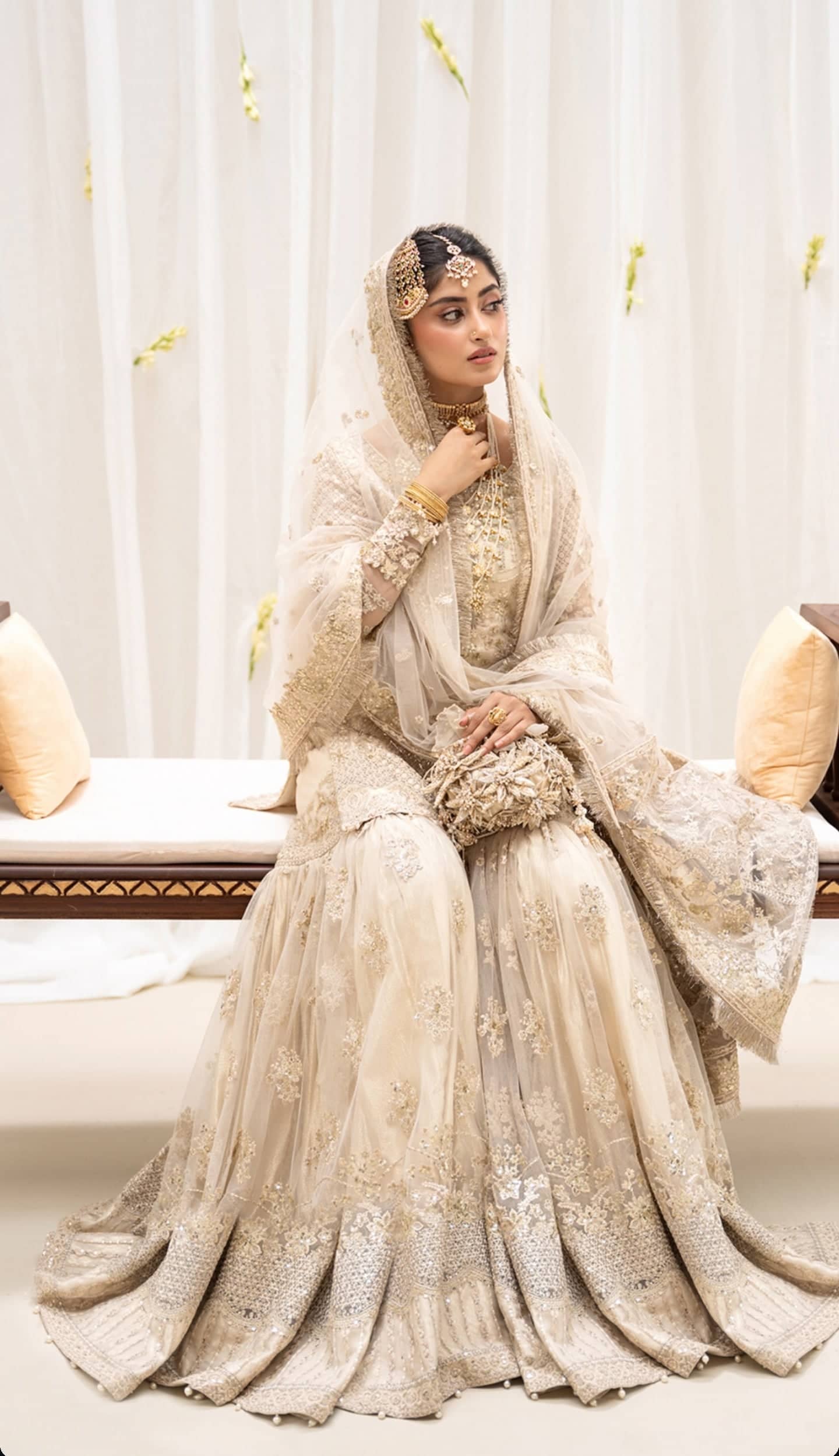 Faiza Saqlain Rua Wedding Formals/Ivory/Safak