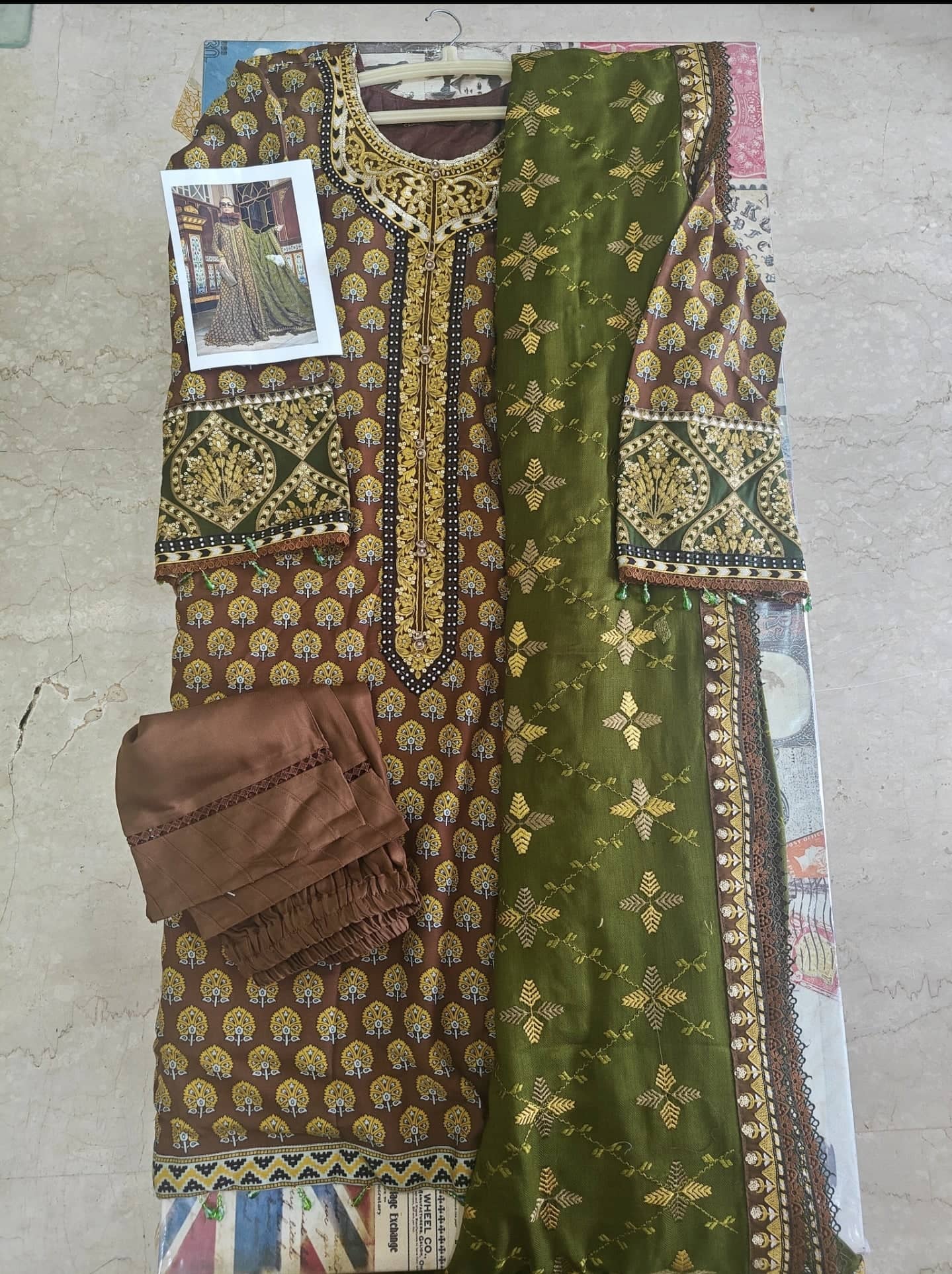 Stitched/Maria B Linen/Large/Maria B Linen/DL-912-Brown