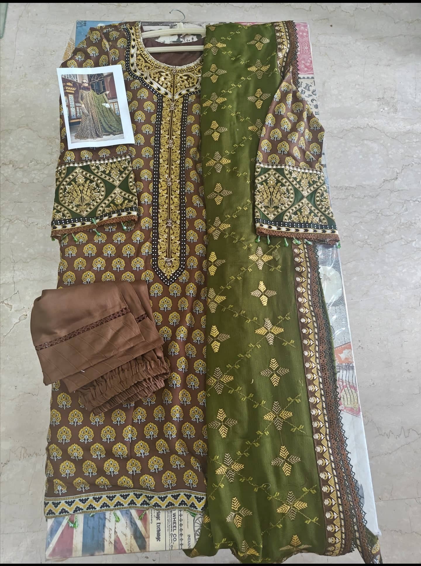 Stitched/Maria B Linen/Large/Maria B Linen/DL-912-Brown