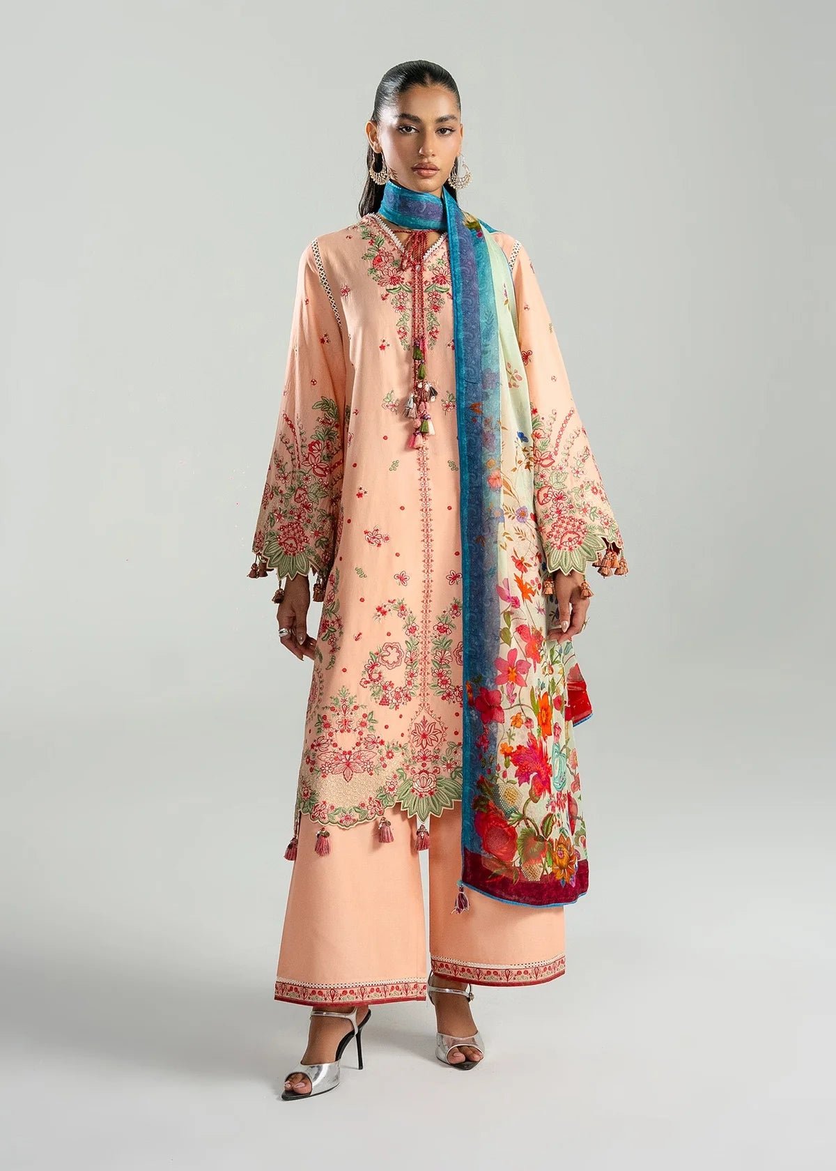 Hot 🔥Seller!Jugnu Lahore Lawn/Seftali/Peach