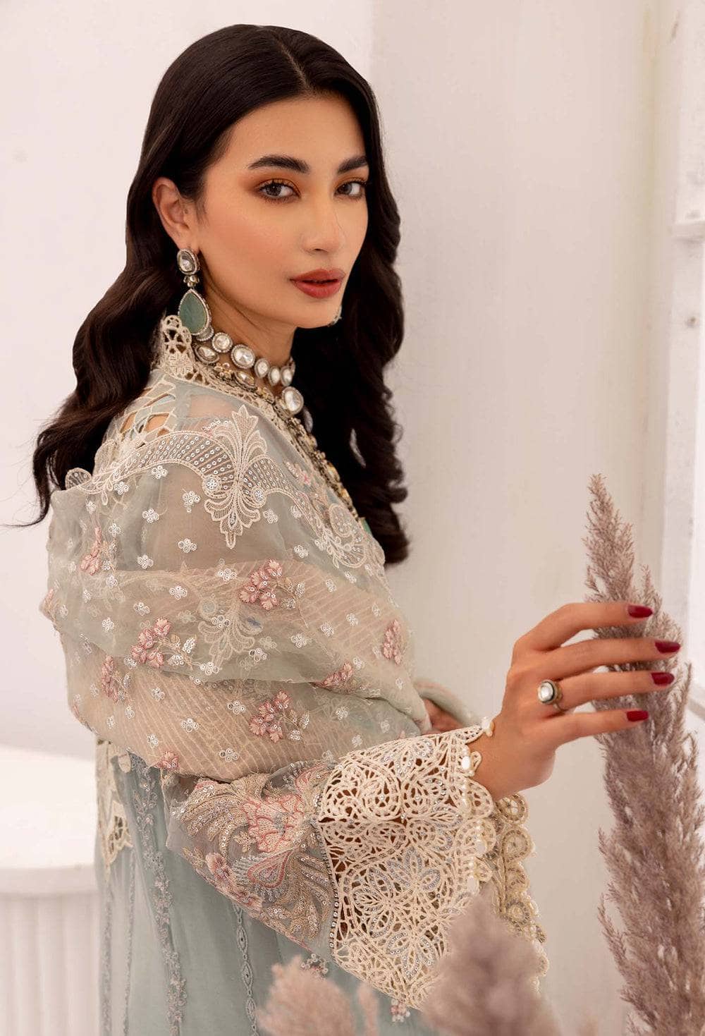Adans Libas Chiffon Pakistani Suit Restocked/Adans Libas Chantelle Chiffon/Moonstone