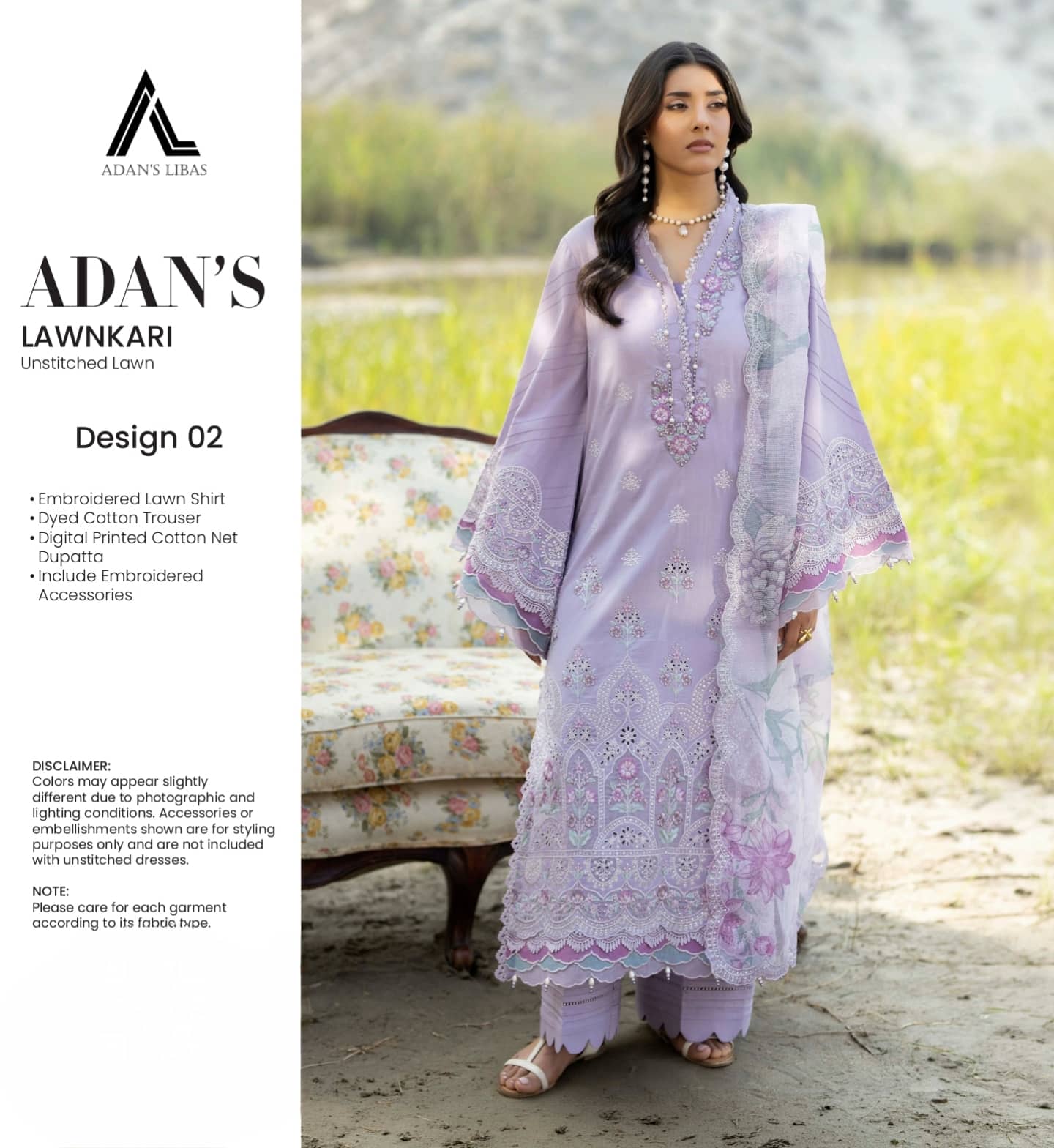 Adans Libas Lawnkari Luxury/D-02