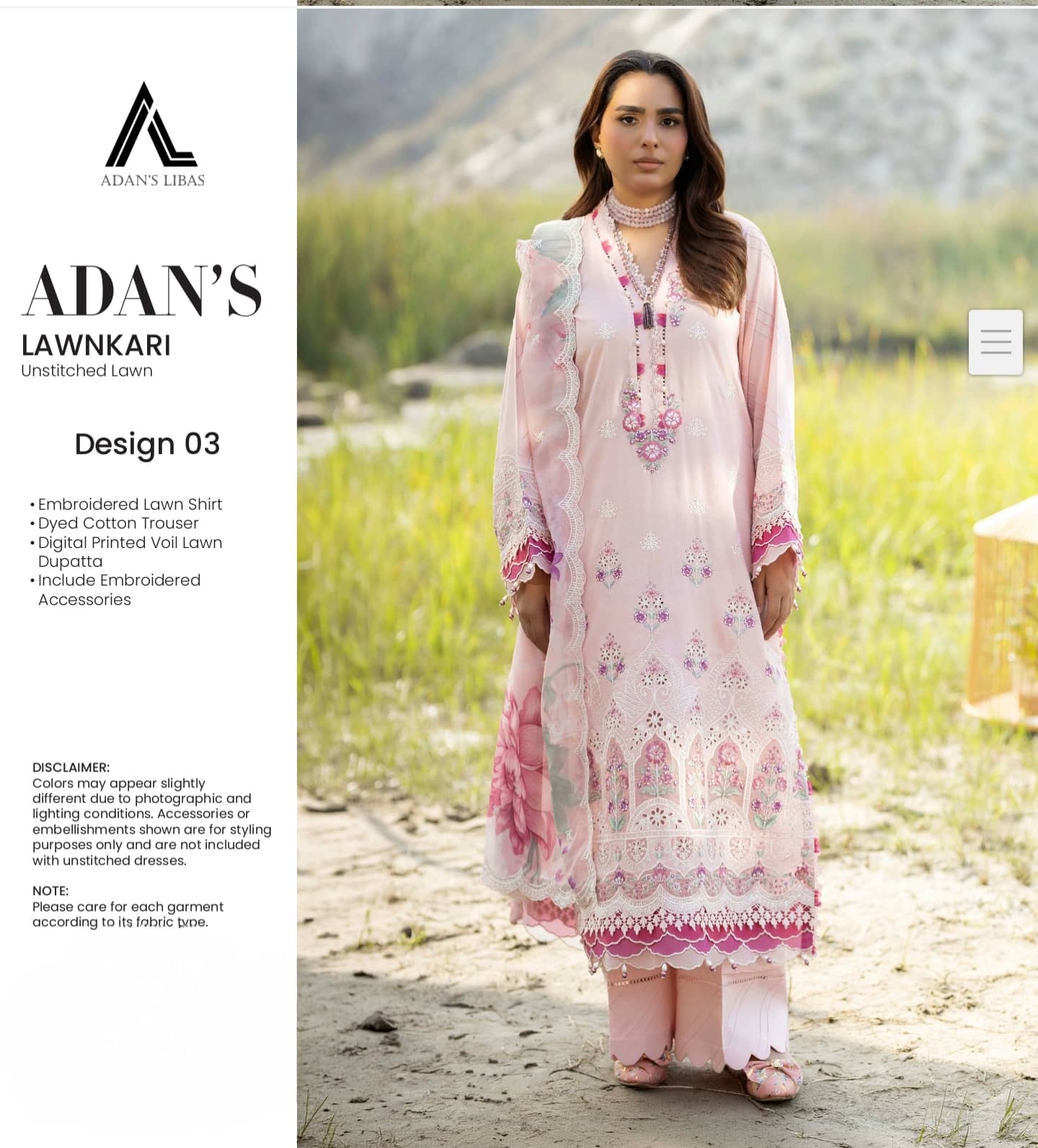Adans Libas Lawnkari Luxury/D-03
