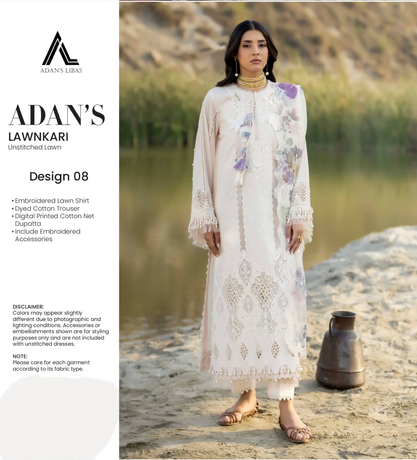 Adans Libas Lawnkari Luxury/D-08