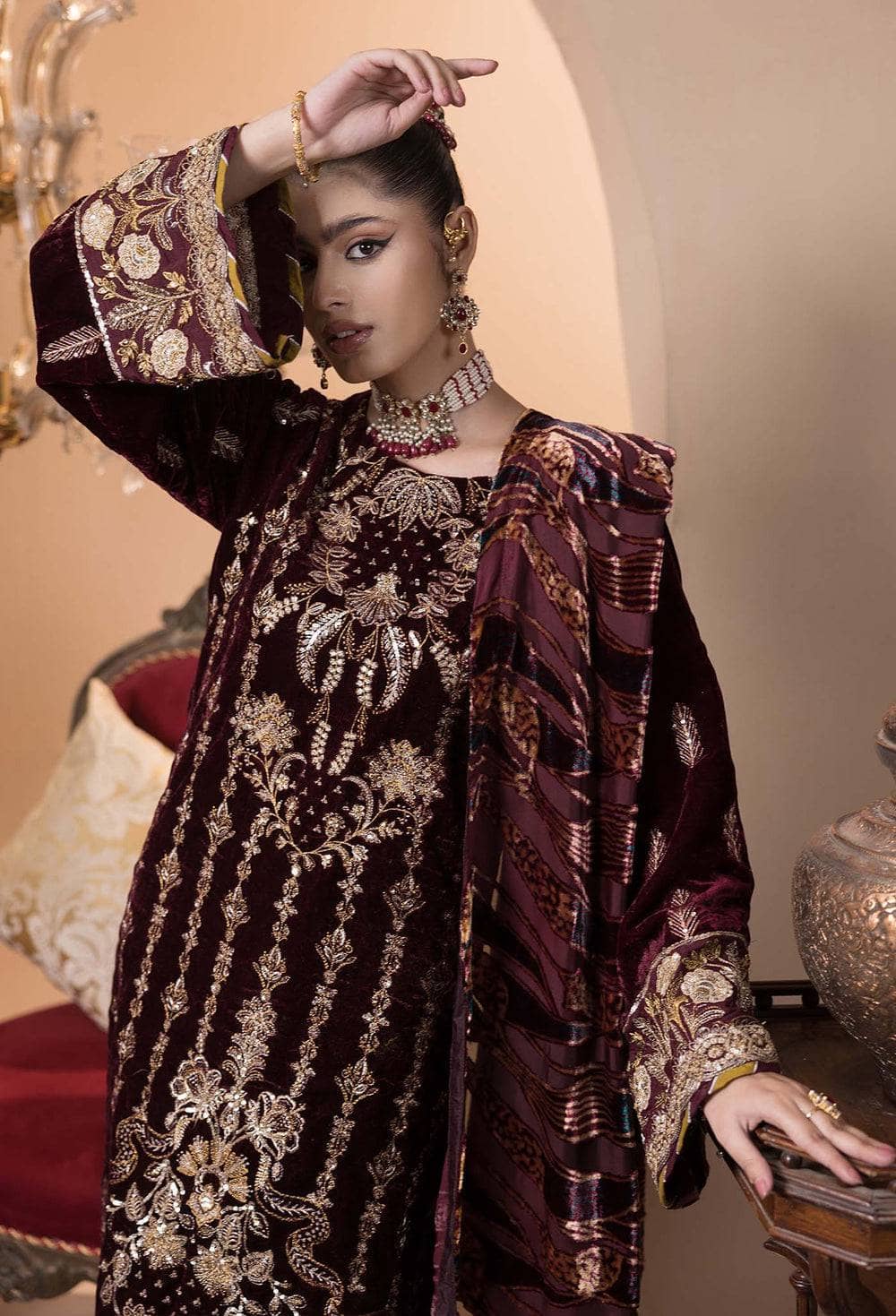 Adans Libas Velvet Palachi Velvet Pakistani Suits Adans Libas Velvet Palachi 24 Vol 1