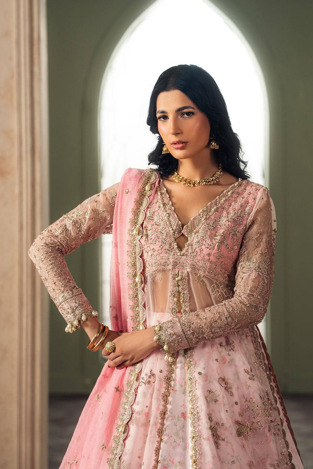 Ayzel Afrozeh Luminara 26/Wedding Couture/Pastel Pink/Rhealm/AYZ 175