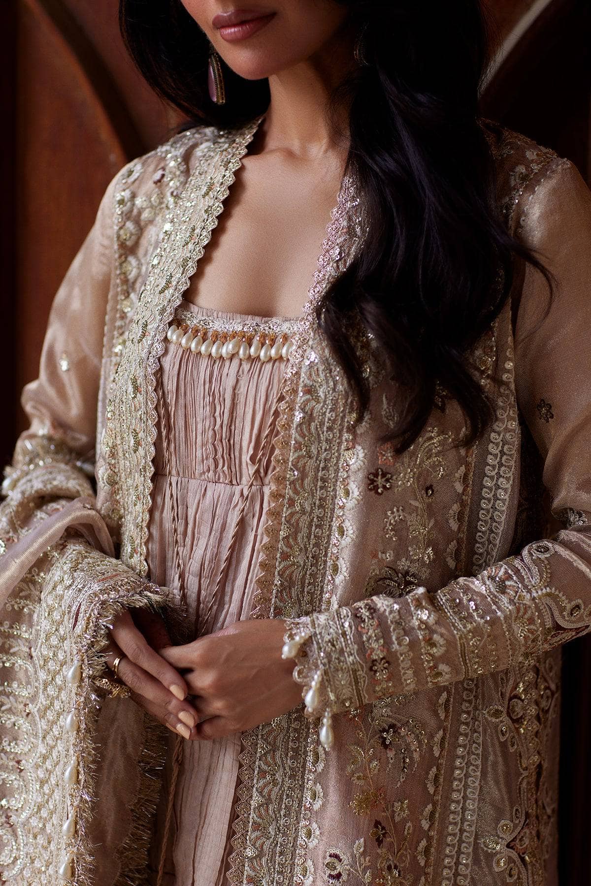 Afrozeh Dastangoi Formals 26/Rang E Dastaan/Zari Gold Blush