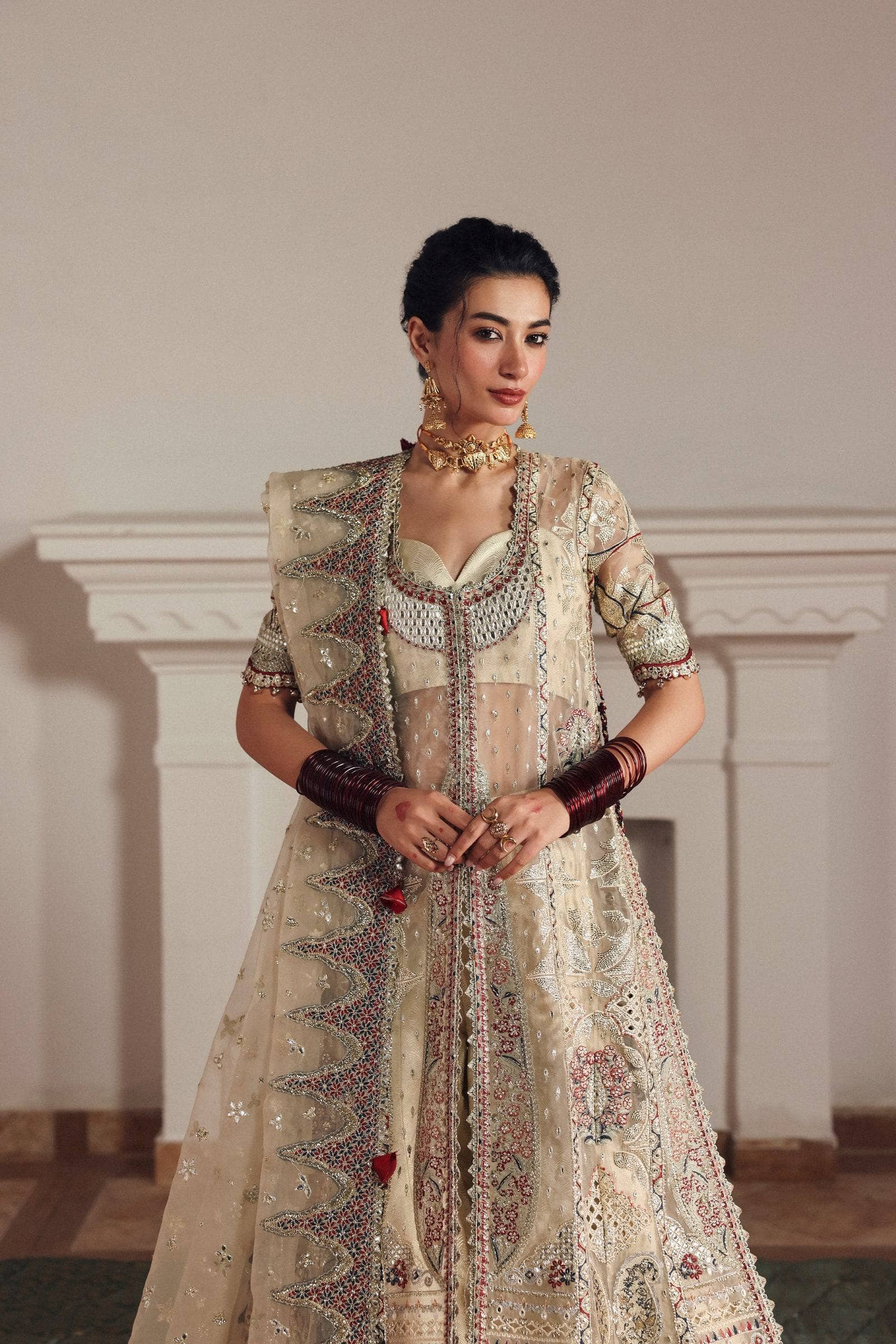 Afrozeh Shehnai Wedding Formals 25/Shahnaz/Ivory