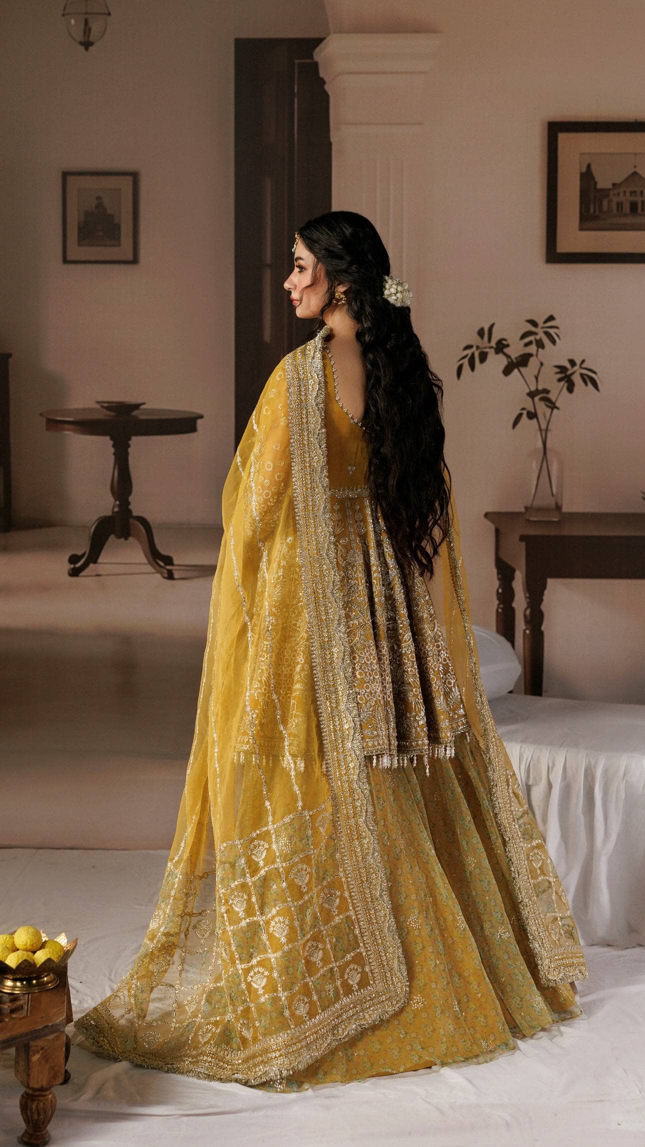 Afrozeh Shehnai Wedding Formals 26/Aylin/Gold Mustard