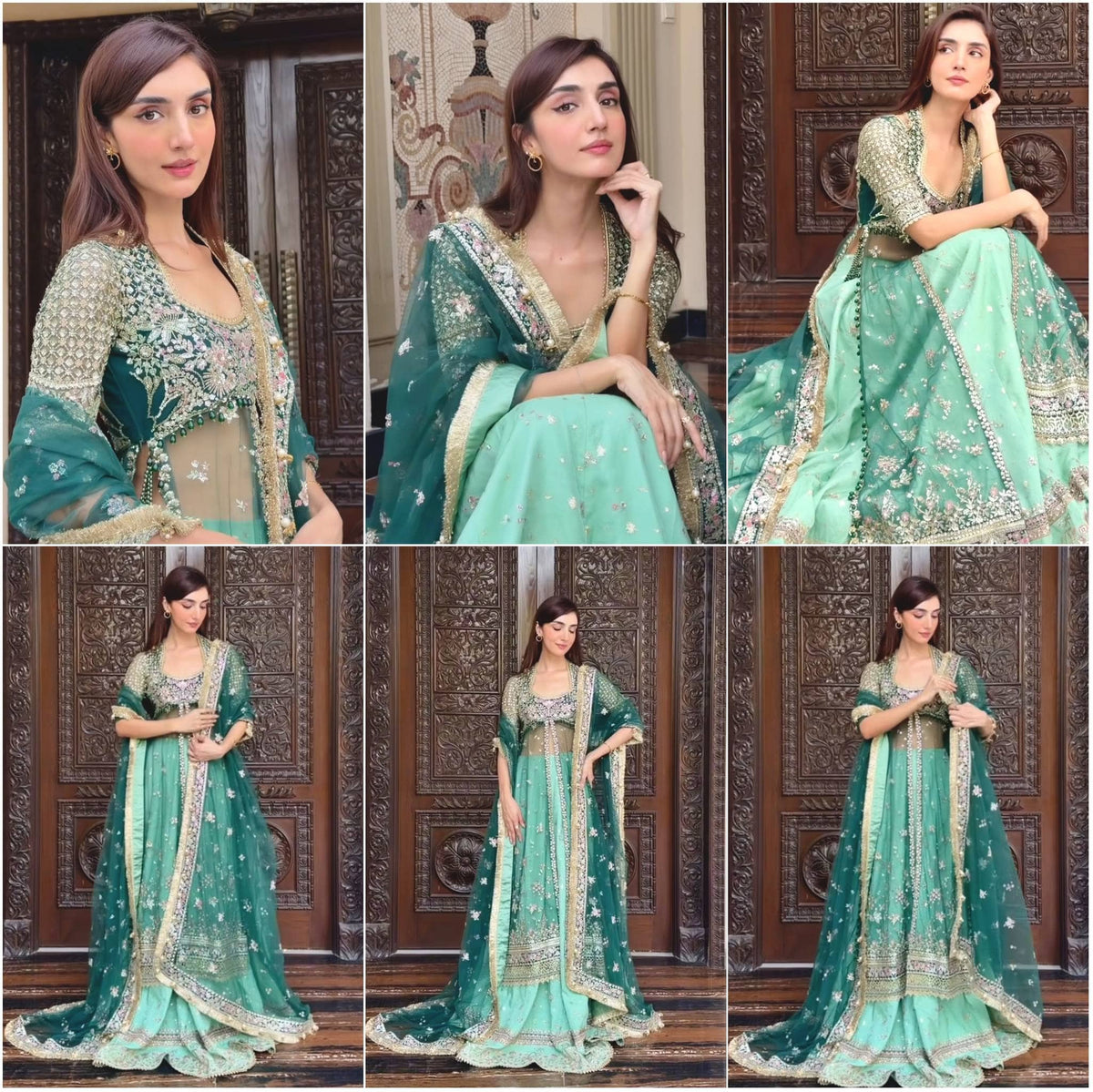 Spotted in Ayzel Afrozeh Luminara 26/Mint Green/Wedding Couture/Amanel/AYZ 172/Koel