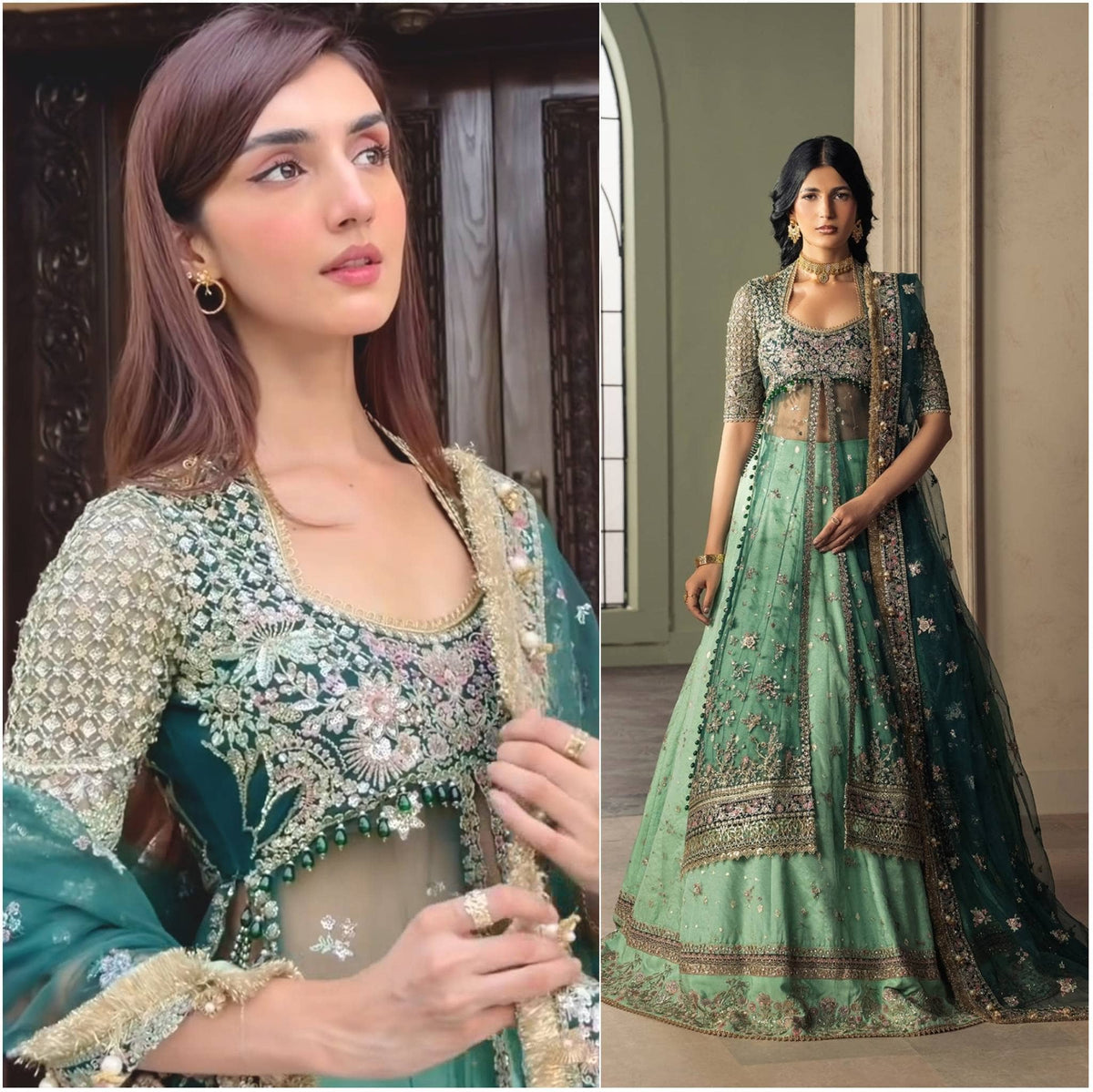 Spotted in Ayzel Afrozeh Luminara 26/Mint Green/Wedding Couture/Amanel/AYZ 172/Koel