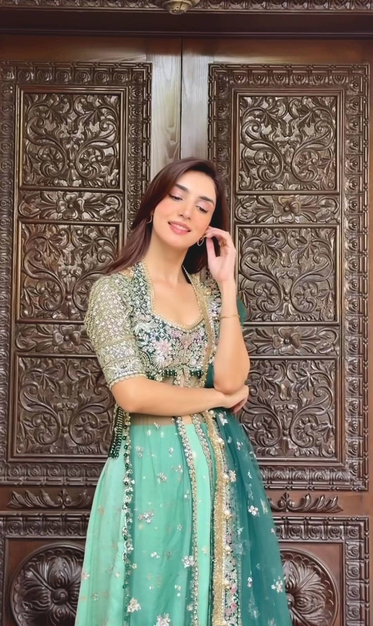 Spotted in Ayzel Afrozeh Luminara 26/Mint Green/Wedding Couture/Amanel/AYZ 172/Koel