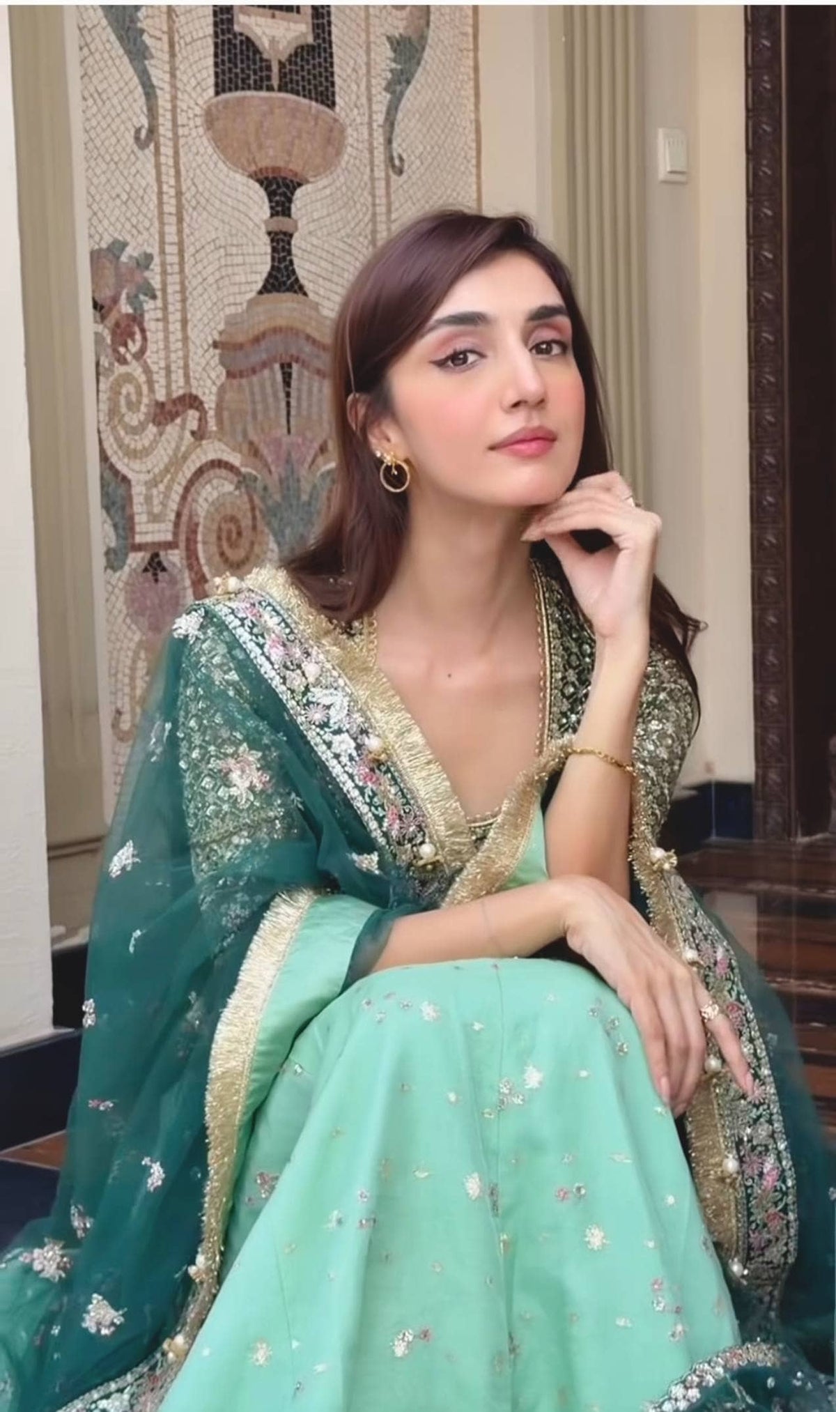 Spotted in Ayzel Afrozeh Luminara 26/Mint Green/Wedding Couture/Amanel/AYZ 172/Koel