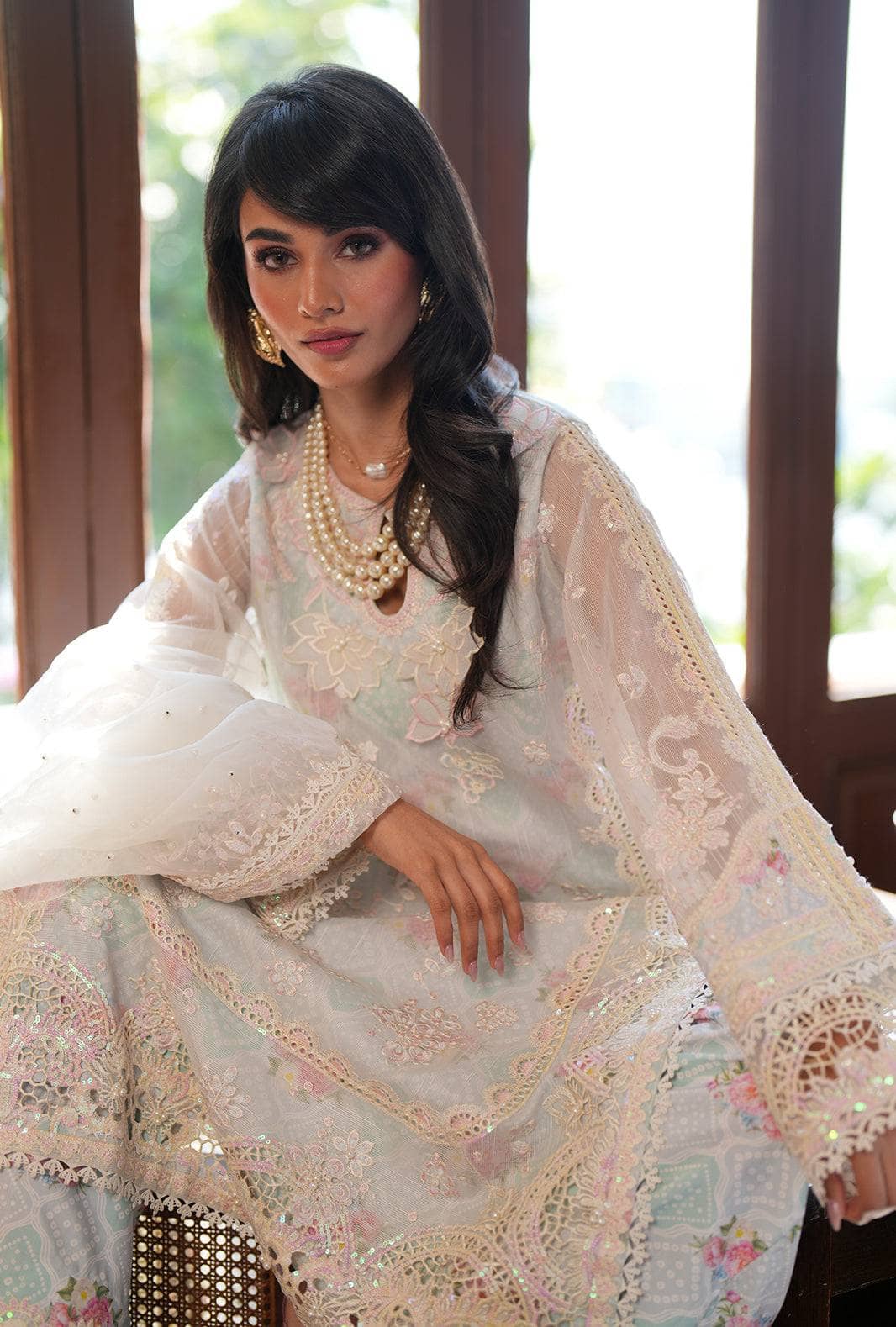 Ajr Couture Cut Work Edition/Elysia/White &SkyBlue/04