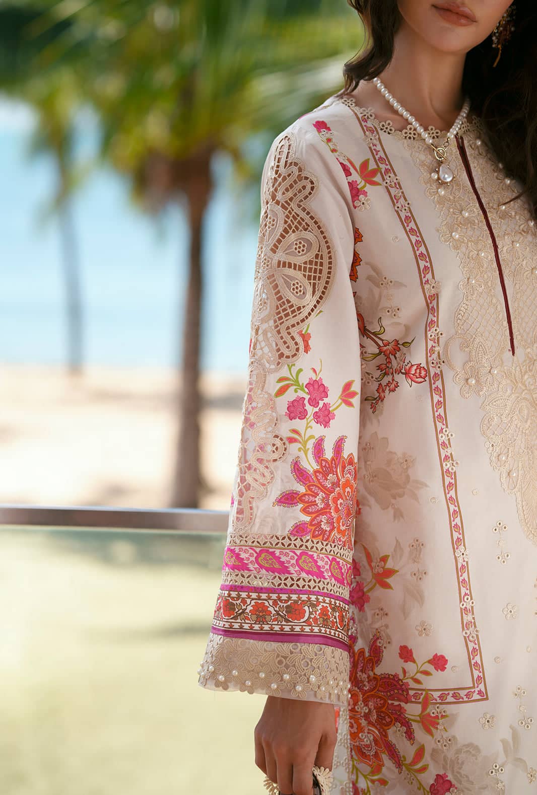 Ajr Couture Chikankari Lawn 26/Aira/Off White Beige