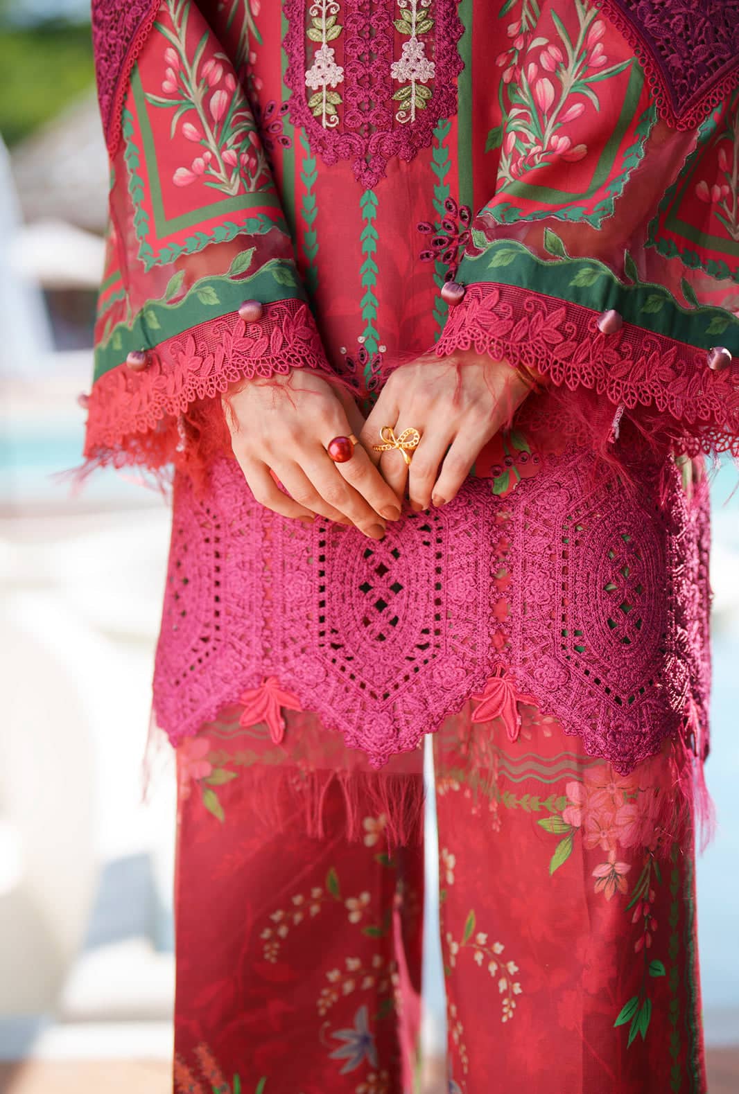 Ajr Couture Chikankari Lawn 26/Amaira/Red