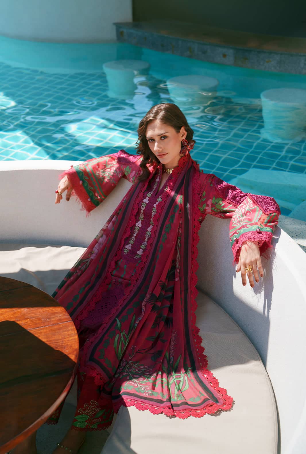 Ajr Couture Chikankari Lawn 26/Amaira/Red