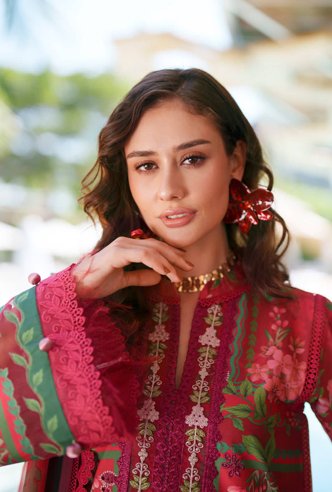 Ajr Couture Chikankari Lawn 26/Amaira/Red