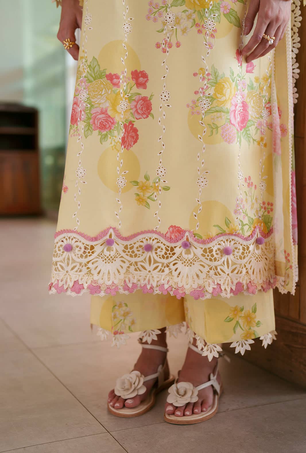 Ajr Couture Chikankari Lawn 26/Feya/Yellow