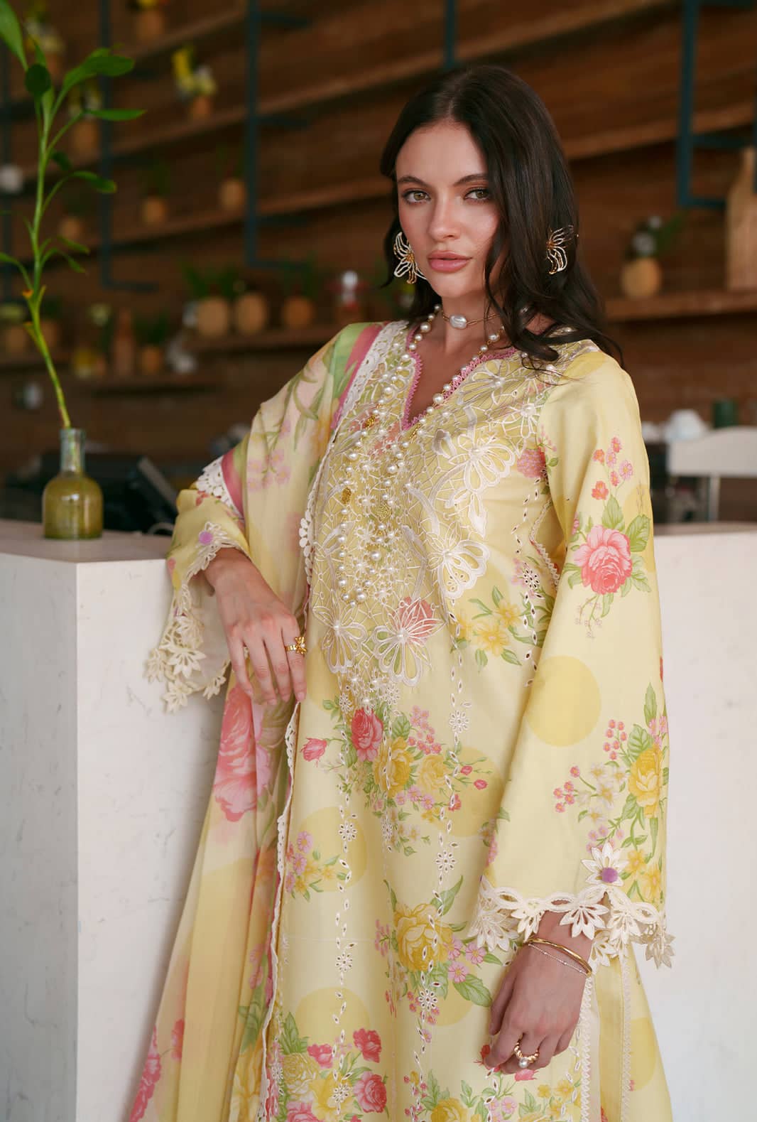 Ajr Couture Chikankari Lawn 26/Feya/Yellow