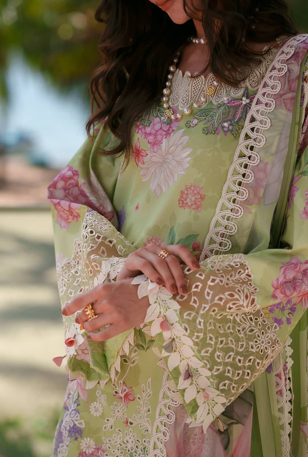 Ajr Couture Chikankari Lawn 26/Riwa/Apple Green