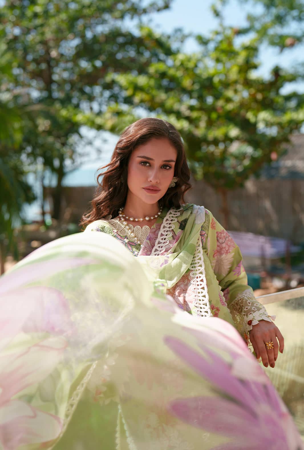 Ajr Couture Chikankari Lawn 26/Riwa/Apple Green