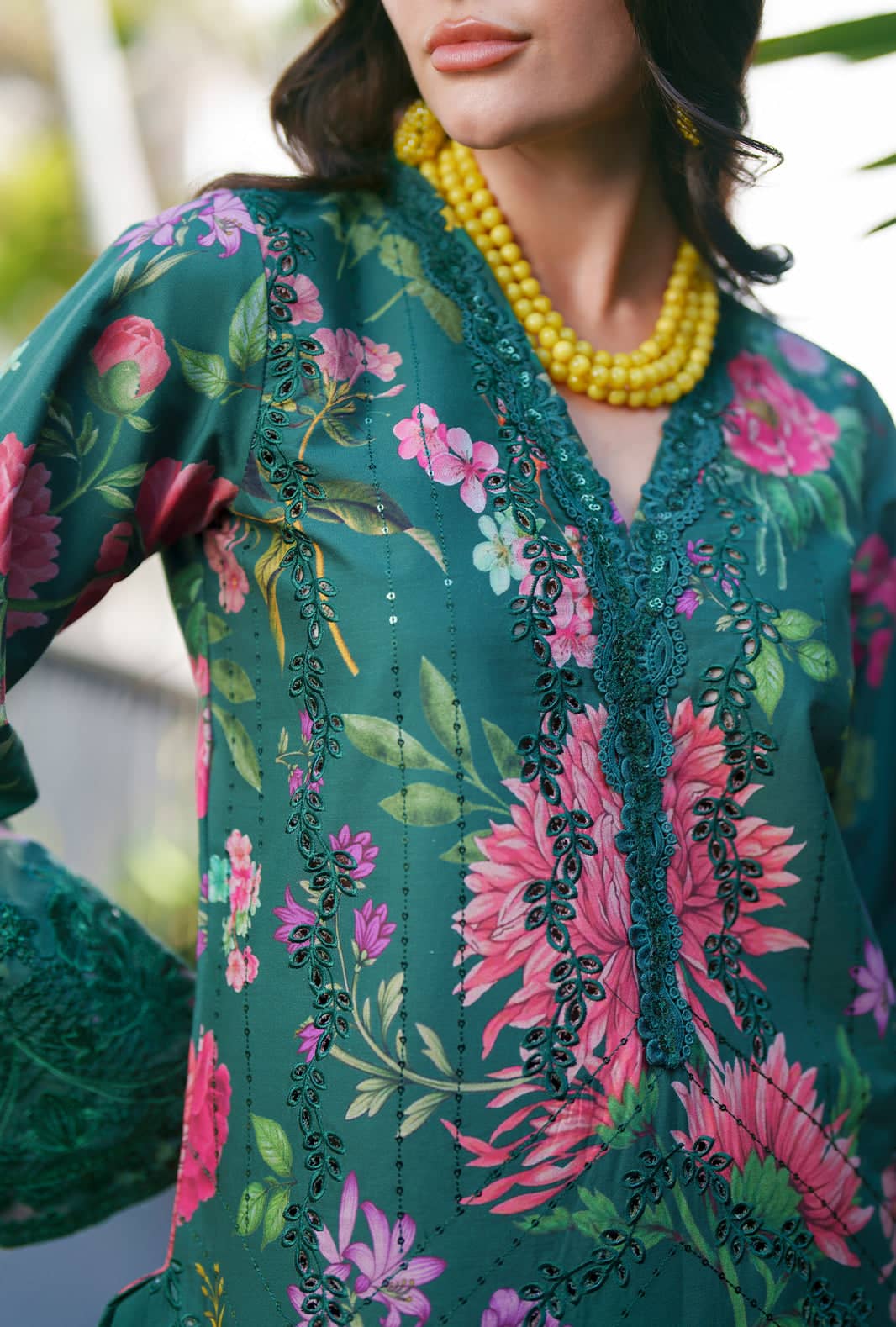 Ajr Couture Chikankari Lawn 26/Tali/Green