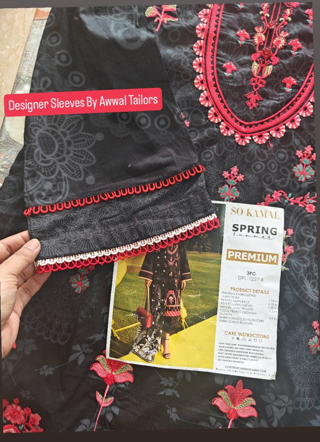 Stitched/So Kamal Stitched Lawn/Awwal Pret/Kashmir Ki Kali (B)/Large