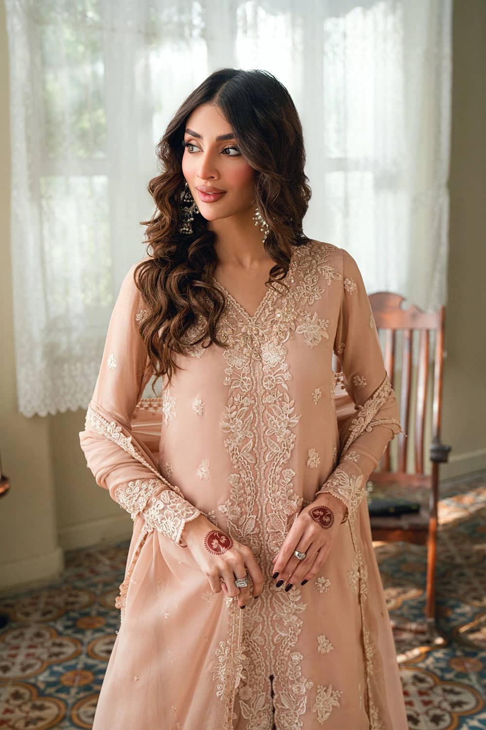 Restocked/Azure Festive Eid Collection/Luxury Formals/Cosmic Blush/Tea Pink