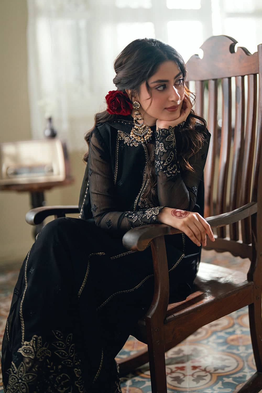 Restocked/Azure Festive Eid Collection/Luxury Formals/Nightingale/Black