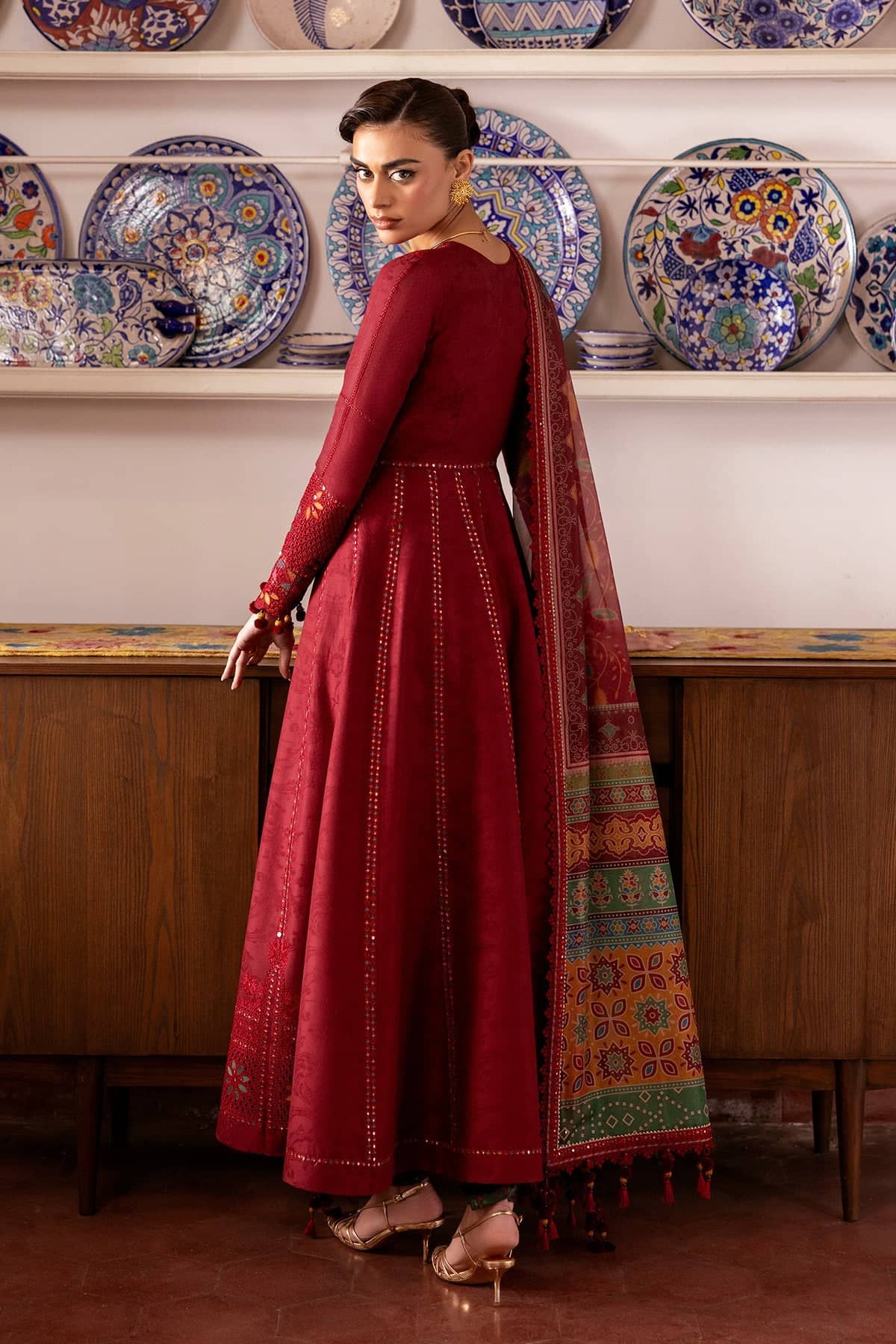 Jazmin Shahkaar Lawn/SL26-D06/Tissue Silk Dupatta