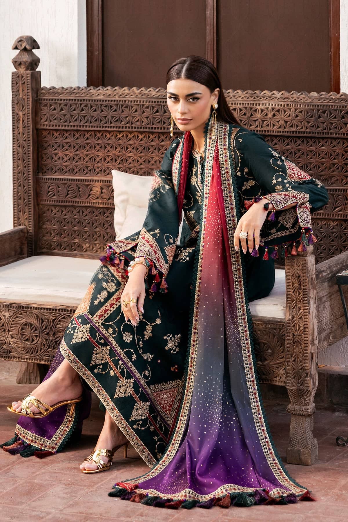 Jazmin Shahkaar Lawn/SL26-D03/Tissue Silk Dupatta