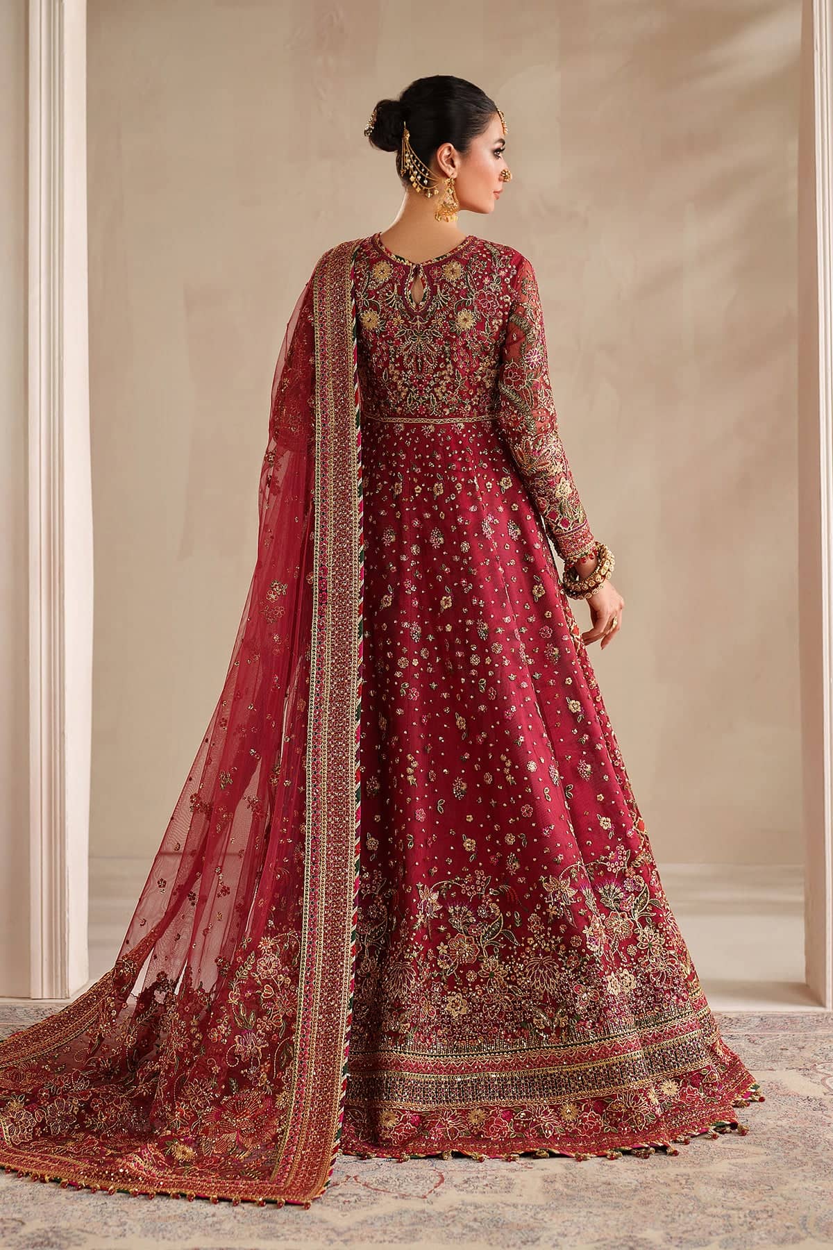Baroque Exclusive Wedding Edition 26/EMBROIDERED NET UF-4370/Rosewood