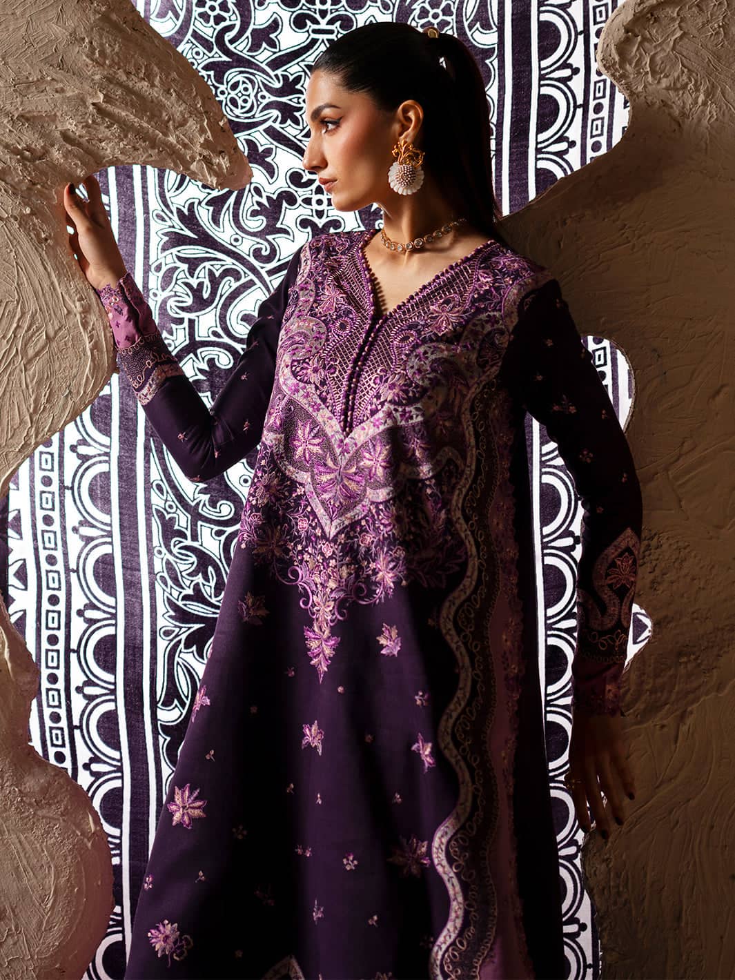 Bin Ilyas Winter Pakistani Suits Restocked/Bin ilyas Saqqara/Velvet Palachi Shawl Collection
