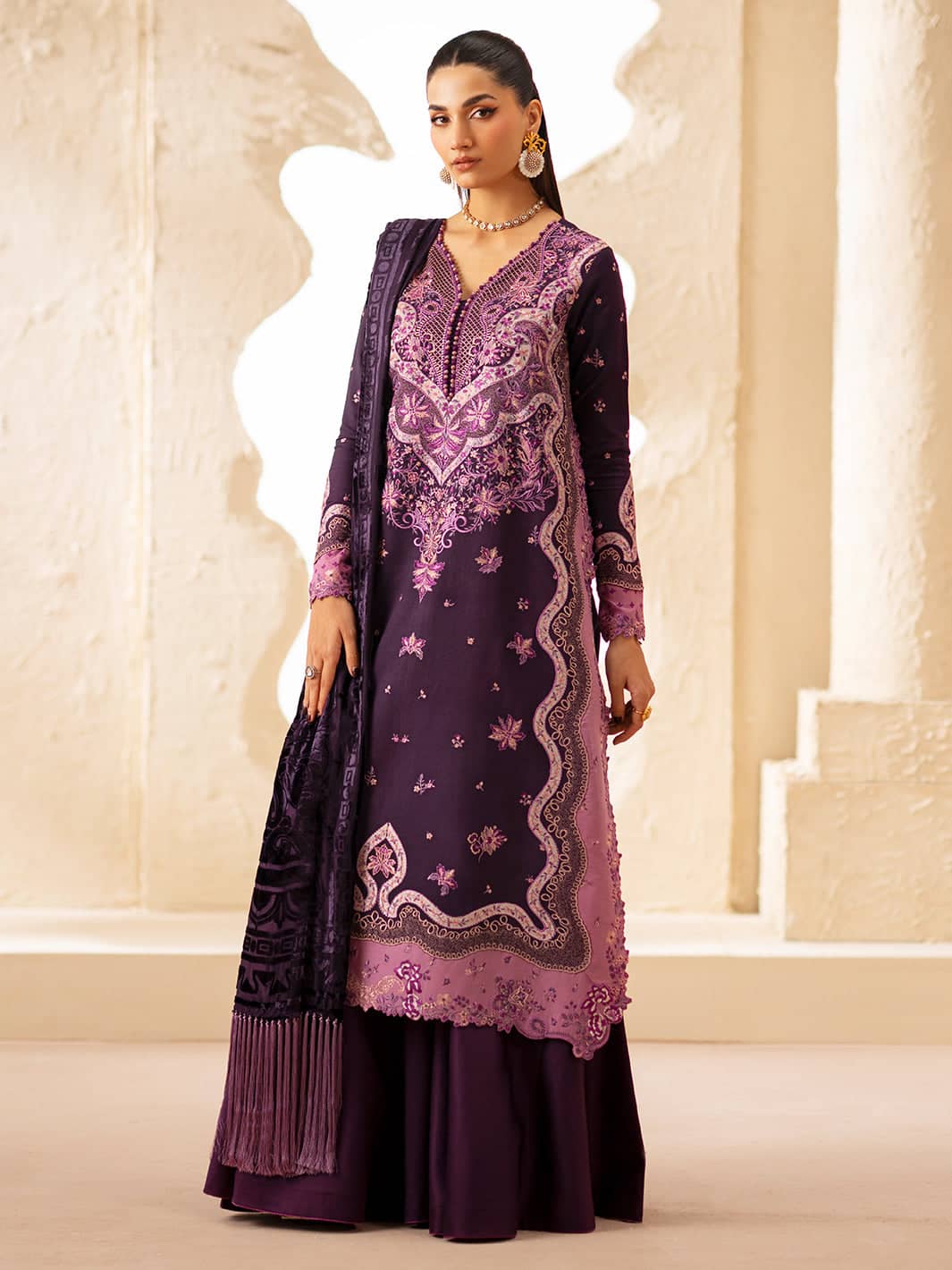 Bin Ilyas Winter Pakistani Suits Restocked/Bin ilyas Saqqara/Velvet Palachi Shawl Collection