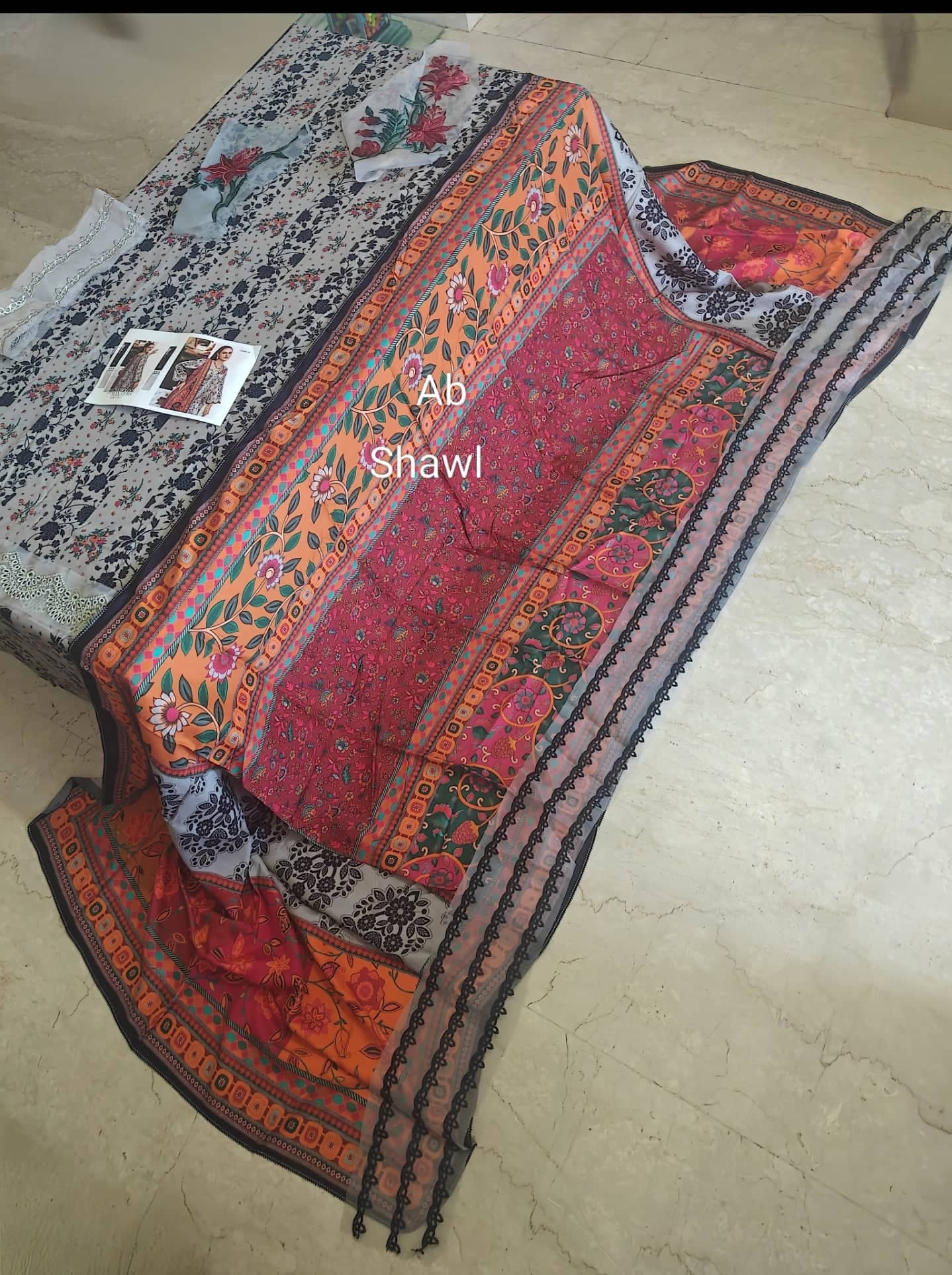 Charizma Aniiq open pics Open Pic/Charizma Aniiq 2/Embroideried Linen Shawls/ANW6-19