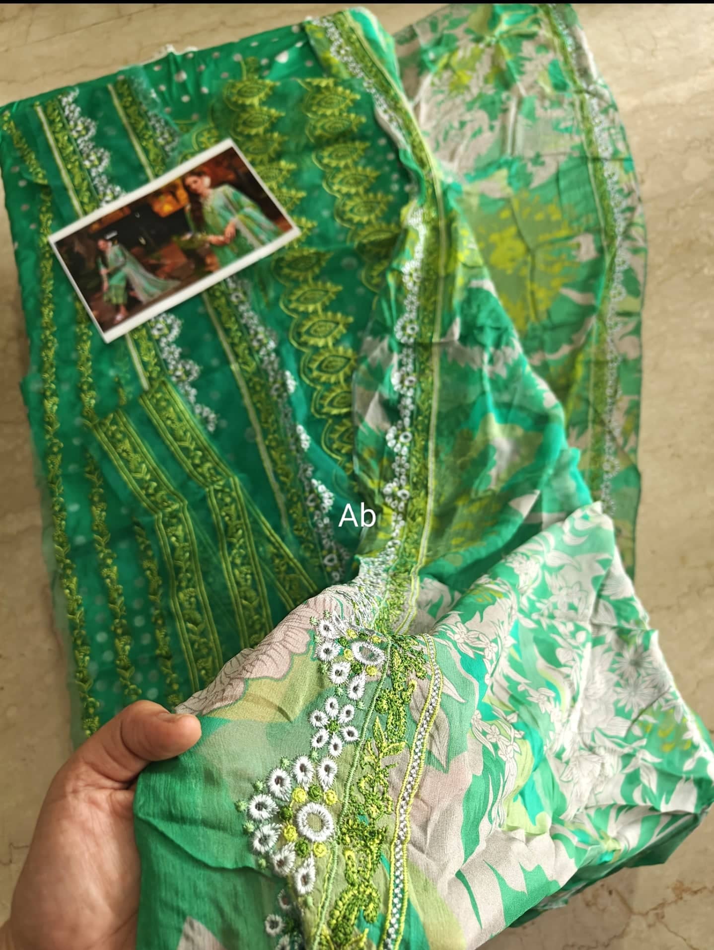 Open Pic/Charizma Aniiq Lawn/Pure Chiffon Embroideried Dupatta/AN5-13
