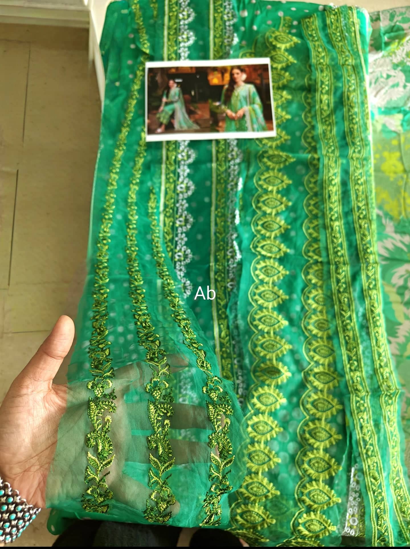 Open Pic/Charizma Aniiq Lawn/Pure Chiffon Embroideried Dupatta/AN5-13