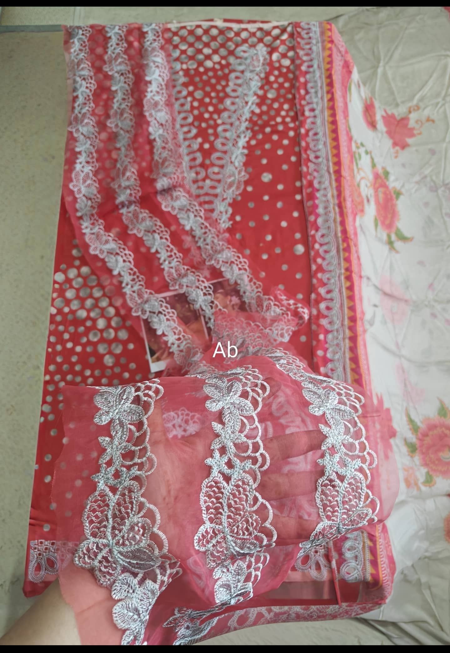 Open Pic/Charizma Aniiq Lawn/Pure Chiffon Embroideried Dupatta/ANS5-C 12