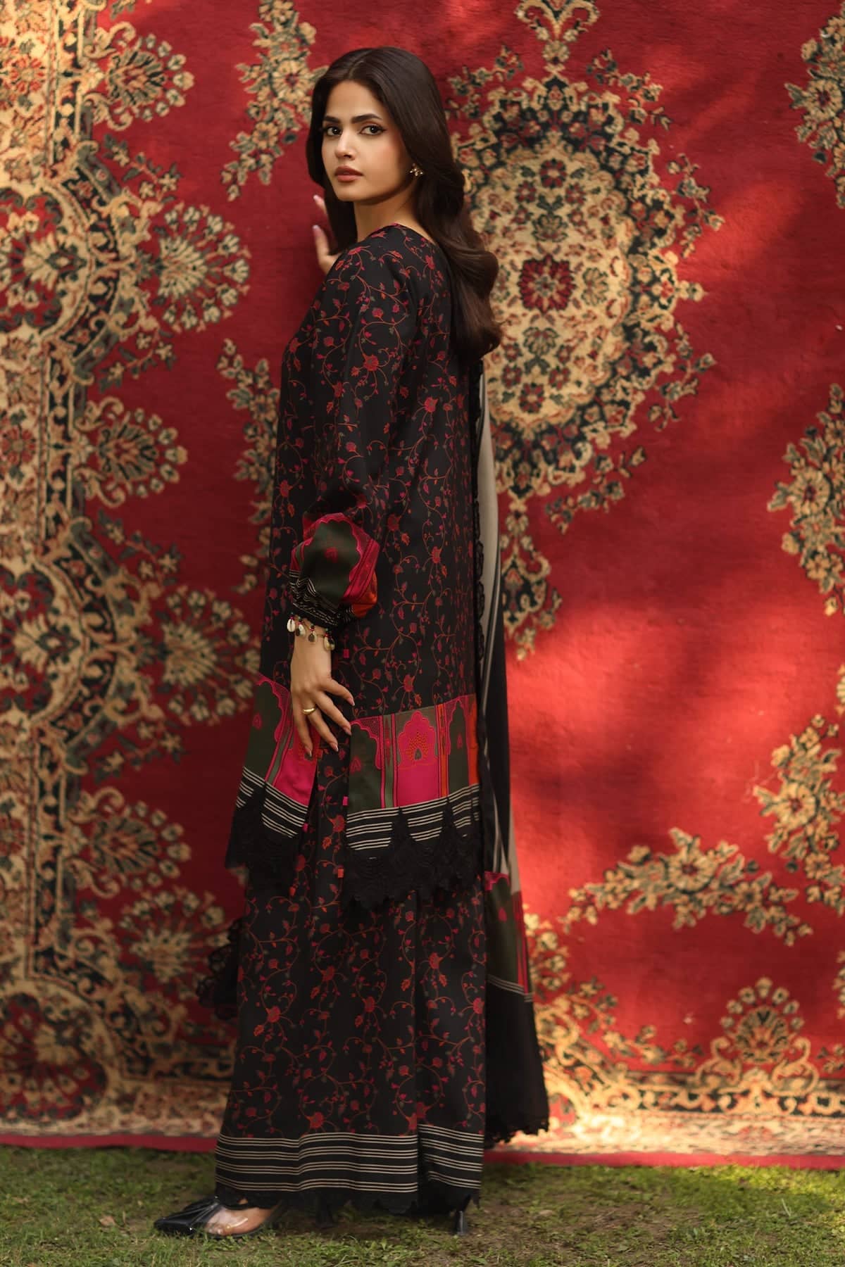 Sale‼️Charizma Aniiq Vol 2/Embroideried Linen Shawls/ANW6-17