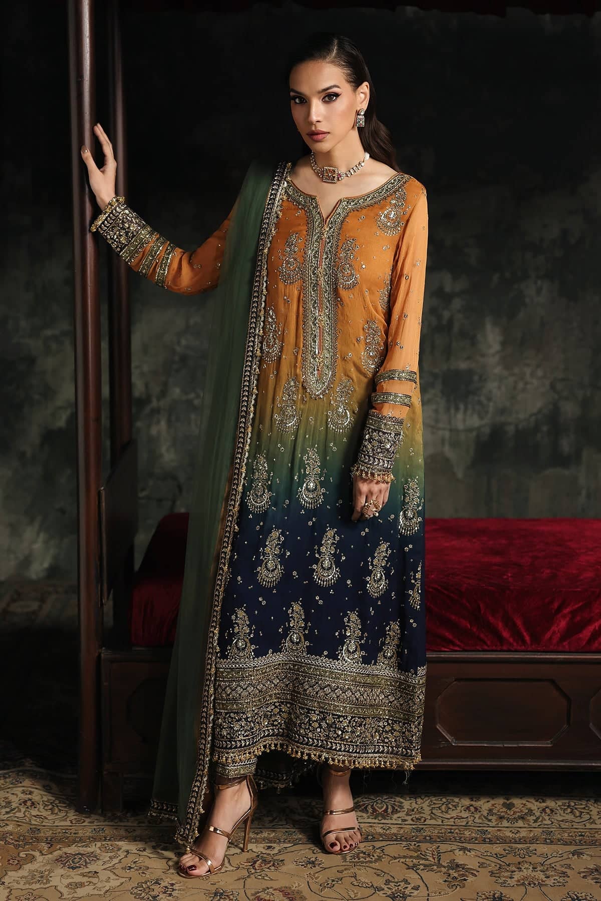 Charizma Aura Chiffon Pakistani Suit Charizma Aura Luxury Chiffons/CA26-02
