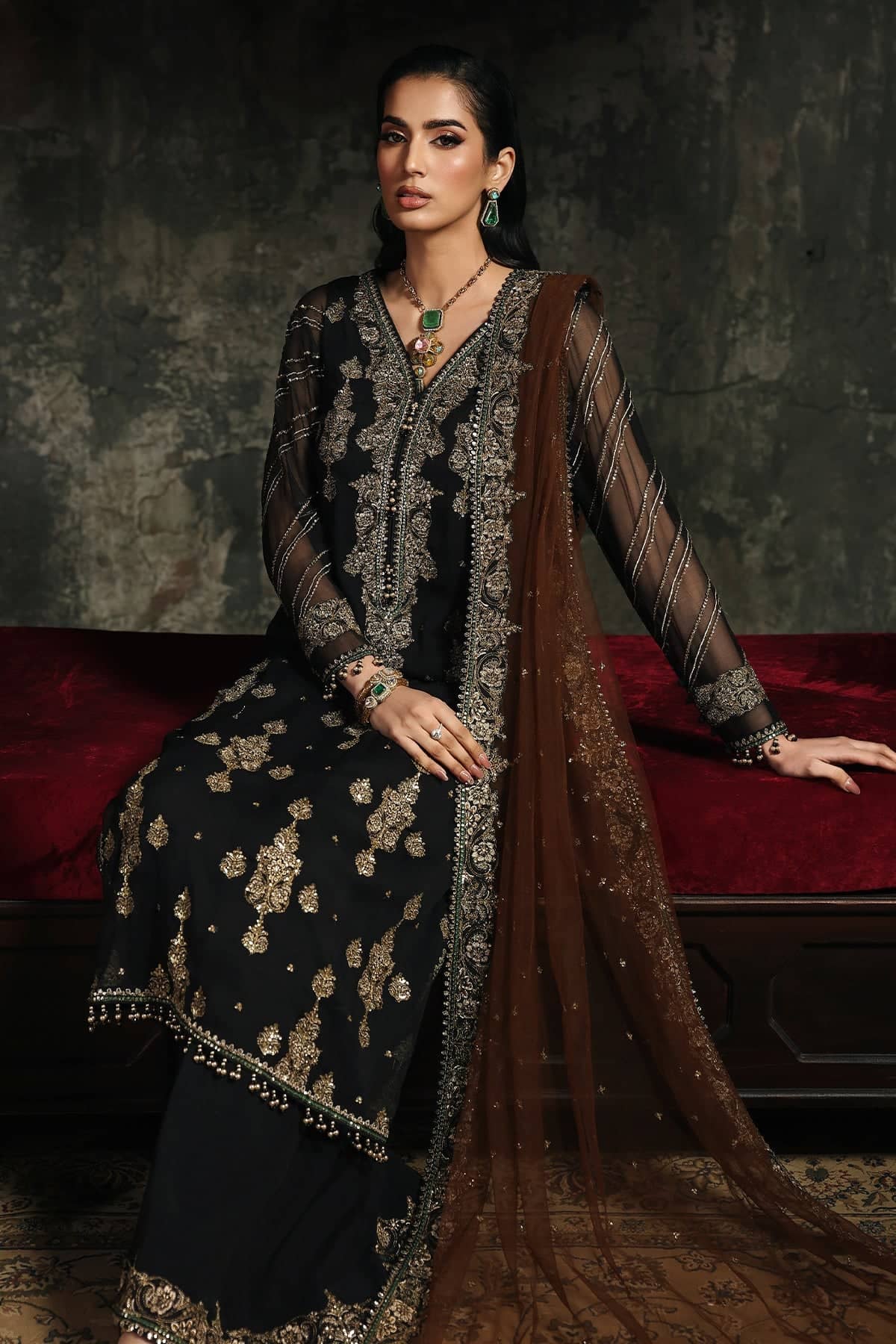 Charizma Aura Chiffon Pakistani Suit Charizma Aura Luxury Chiffons/CA26-02