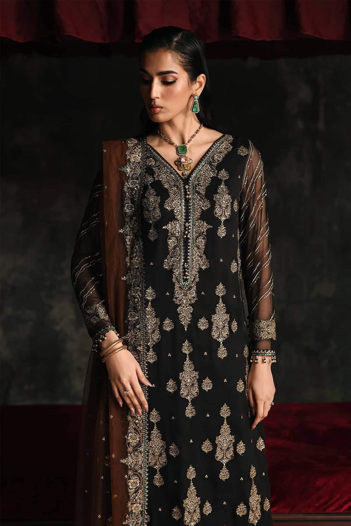 Charizma Aura Chiffon Pakistani Suit Charizma Aura Luxury Chiffons/CA26-02