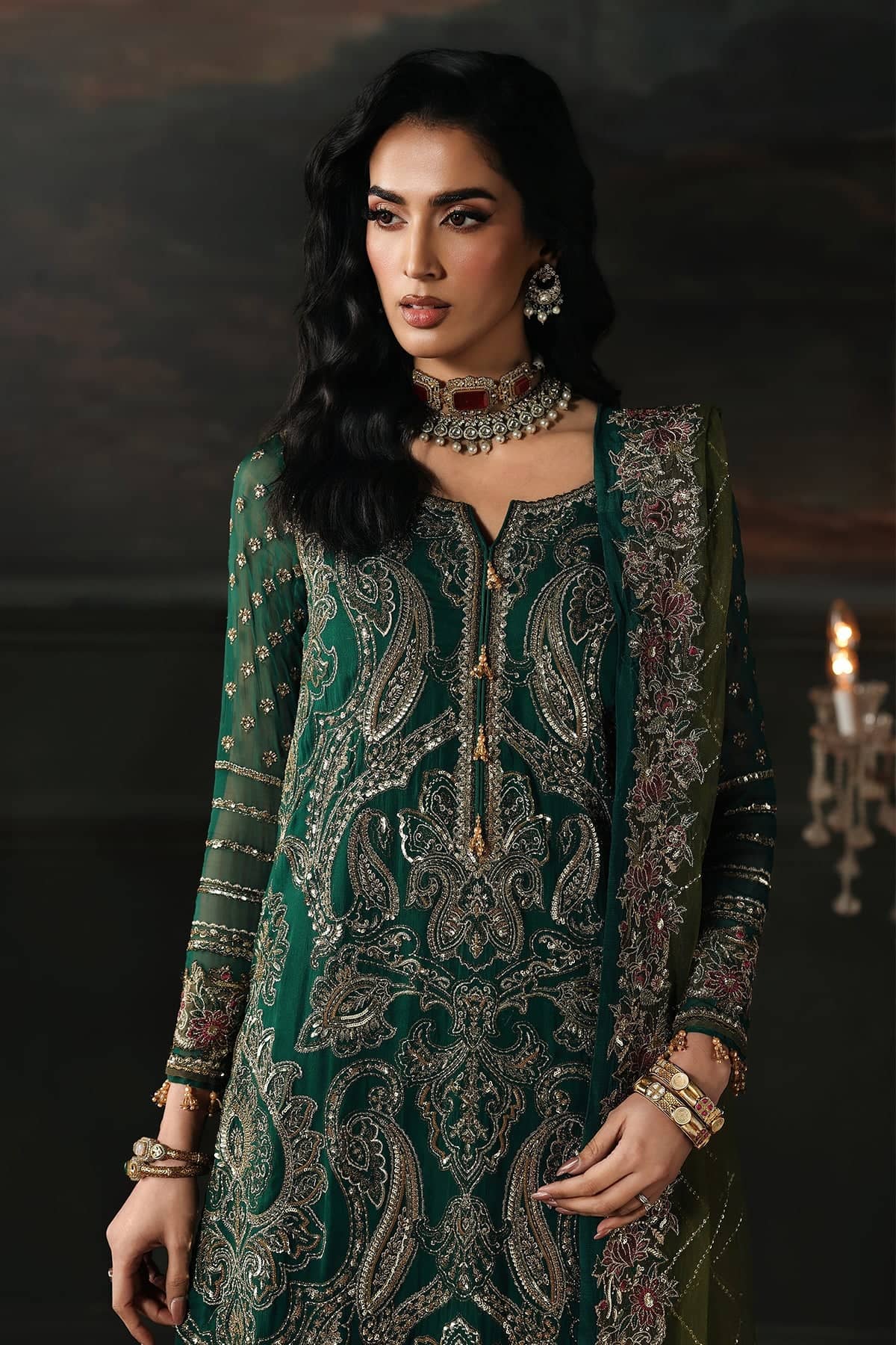 Charizma Aura Chiffon Pakistani Suit Charizma Aura Luxury Chiffons/CA26-04