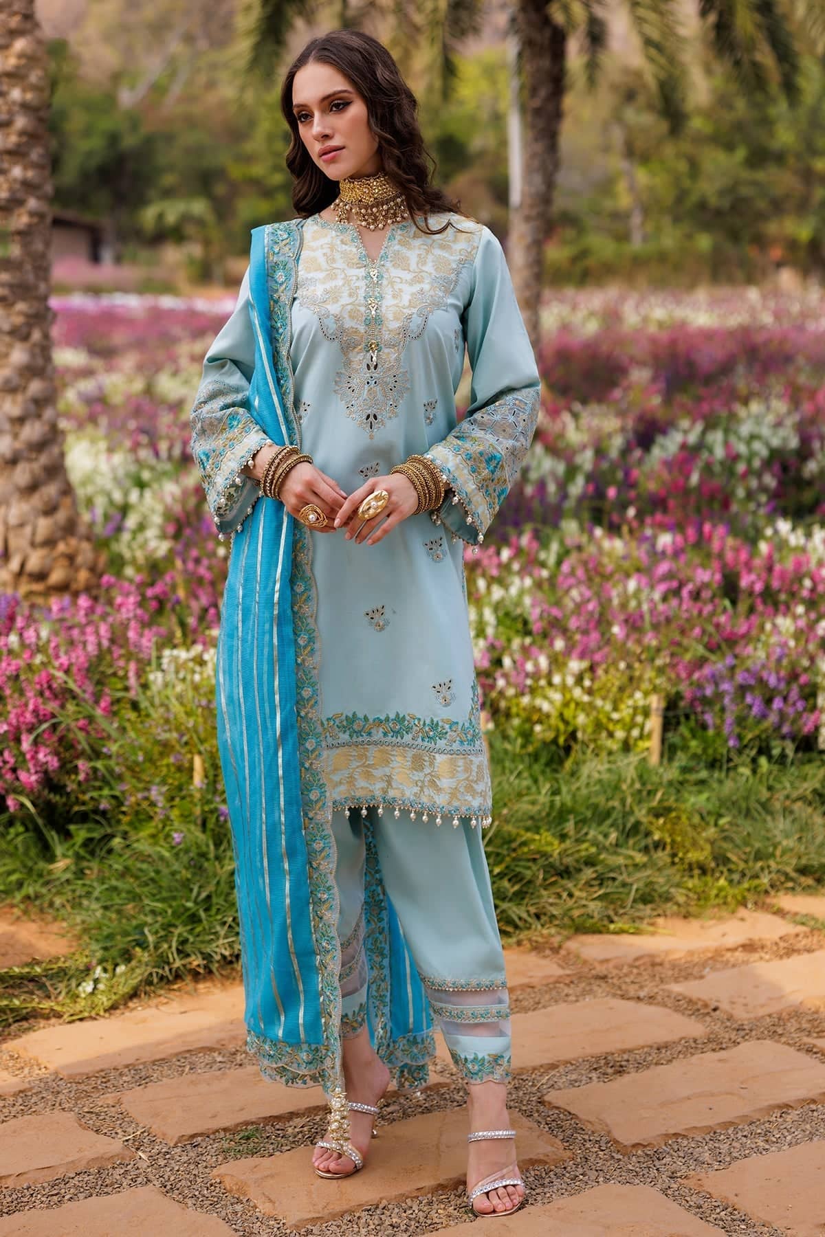 Charizma Festive Eid Collection/Sky Blue/CZ5-02
