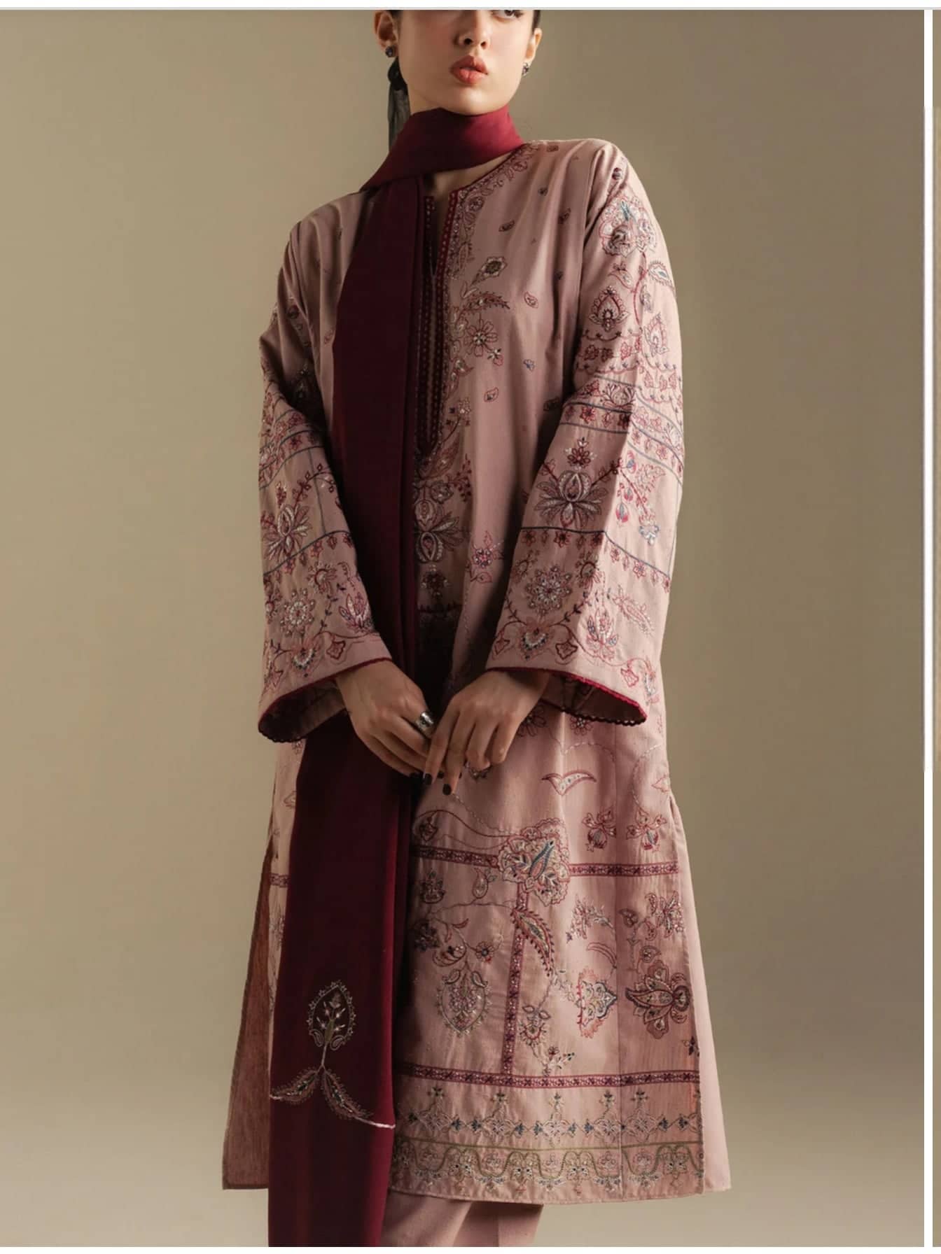 Coco by Zara Shahjahan Winter 25/Bloom 6A/Salmon Pink