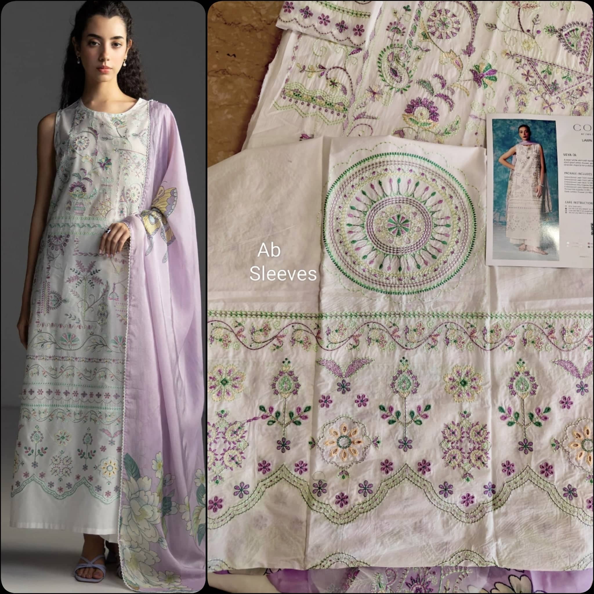 Open Pic/Zara Shahjahan Coco Lawn 26/Veya-7A/Silk Dupatta